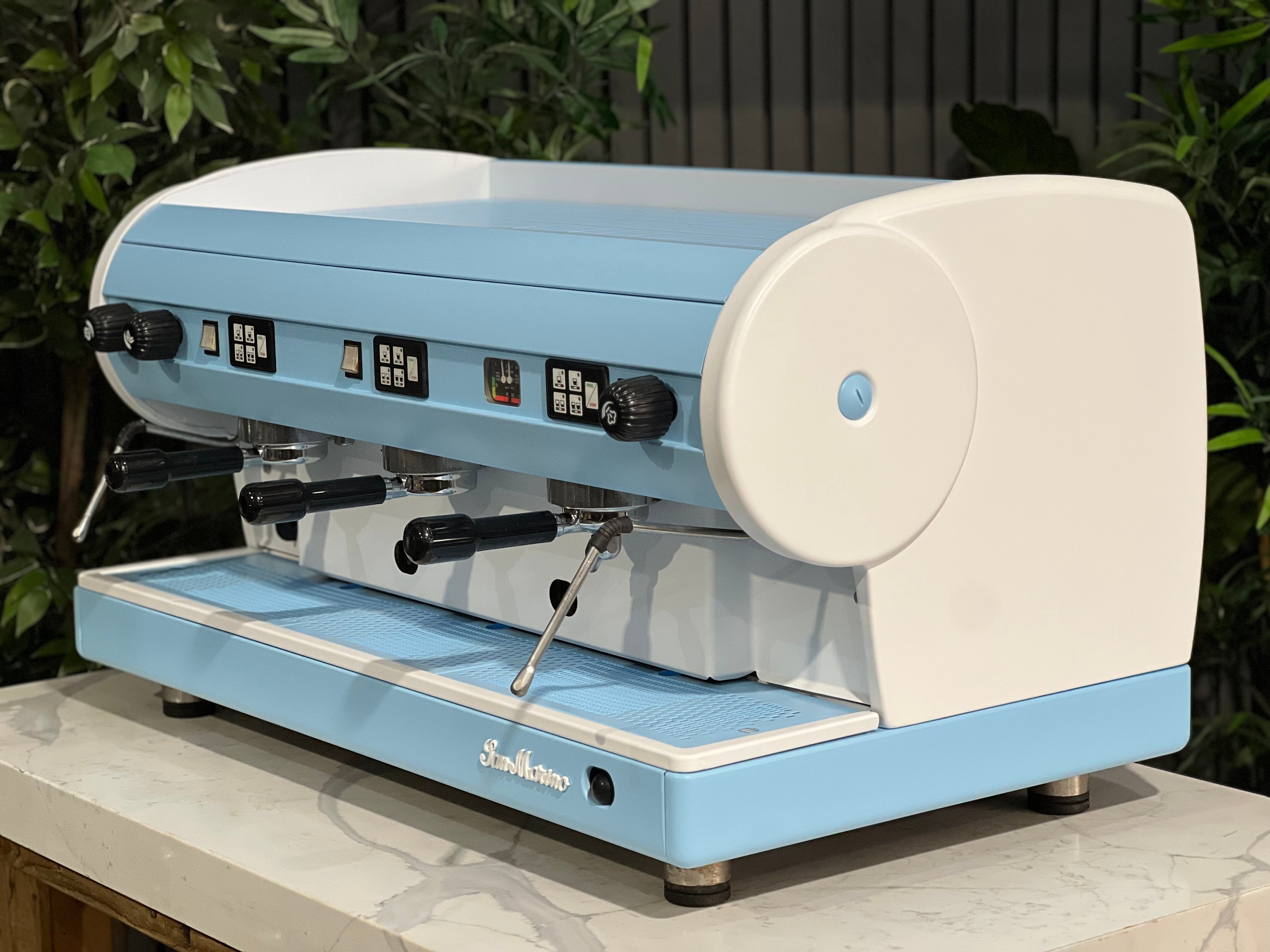 San Marino Lisa 3 Group Coffee Machine Blue & White