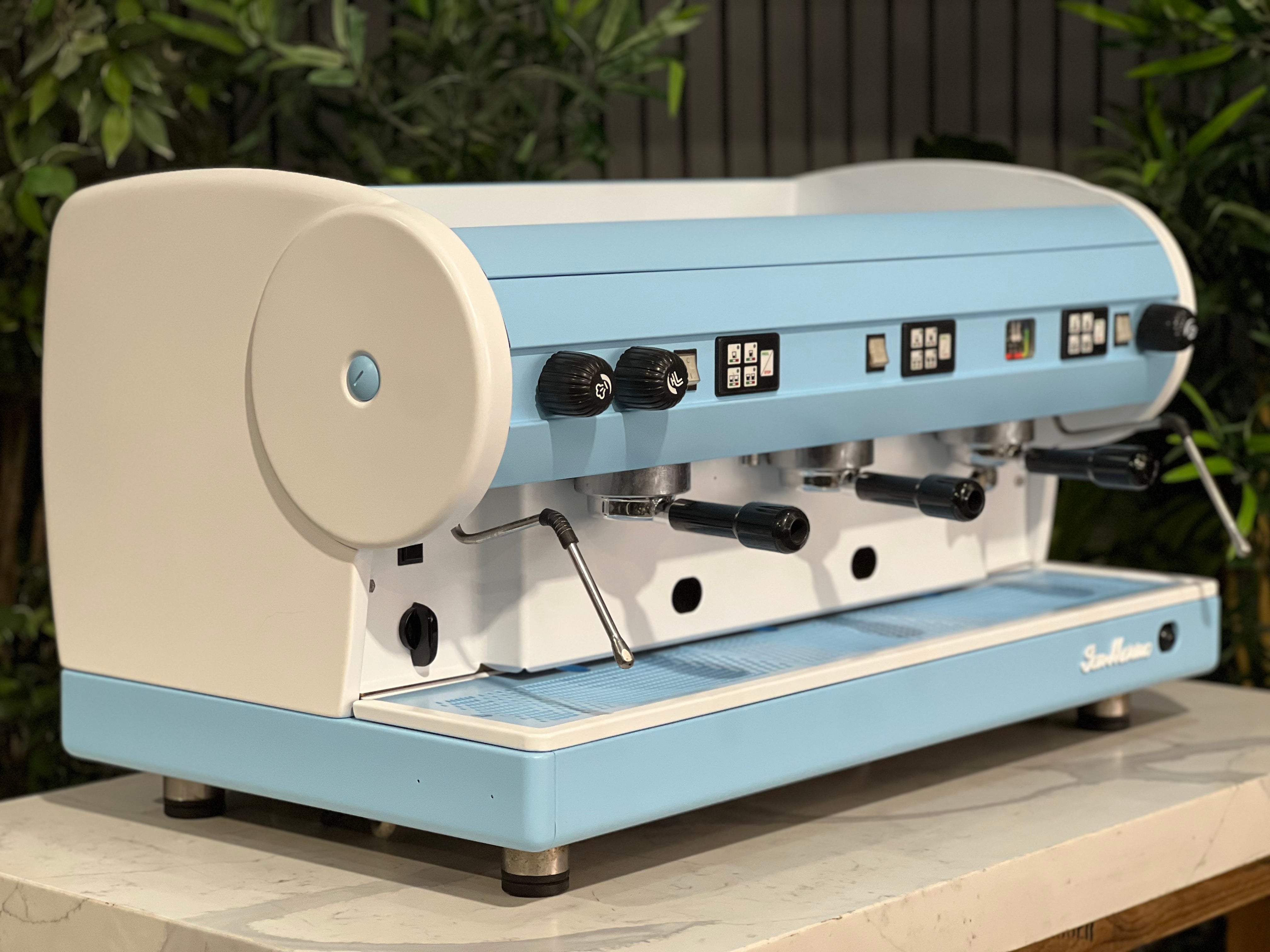 San Marino Lisa 3 Group Coffee Machine Blue & White