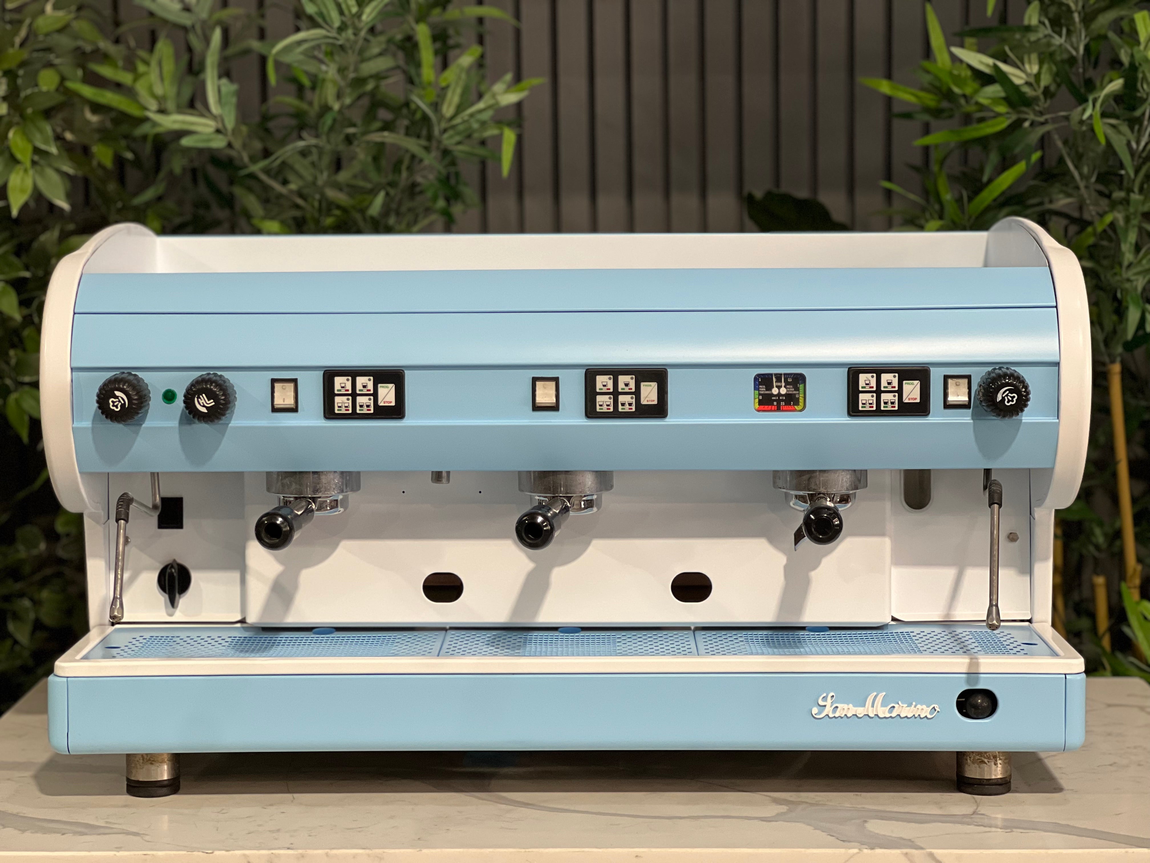 San Marino Lisa 3 Group Coffee Machine Blue & White