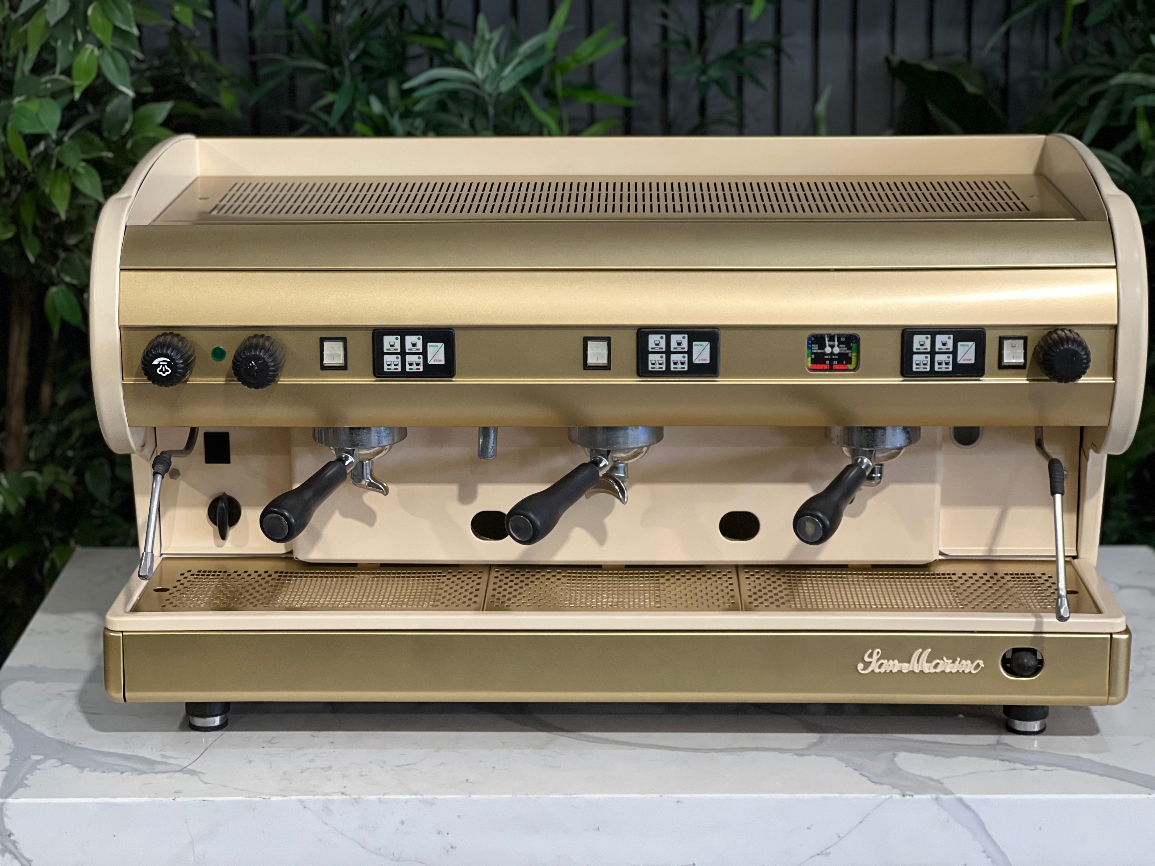 San Marino Lisa 3 Group Coffee Machine Cream & Gold