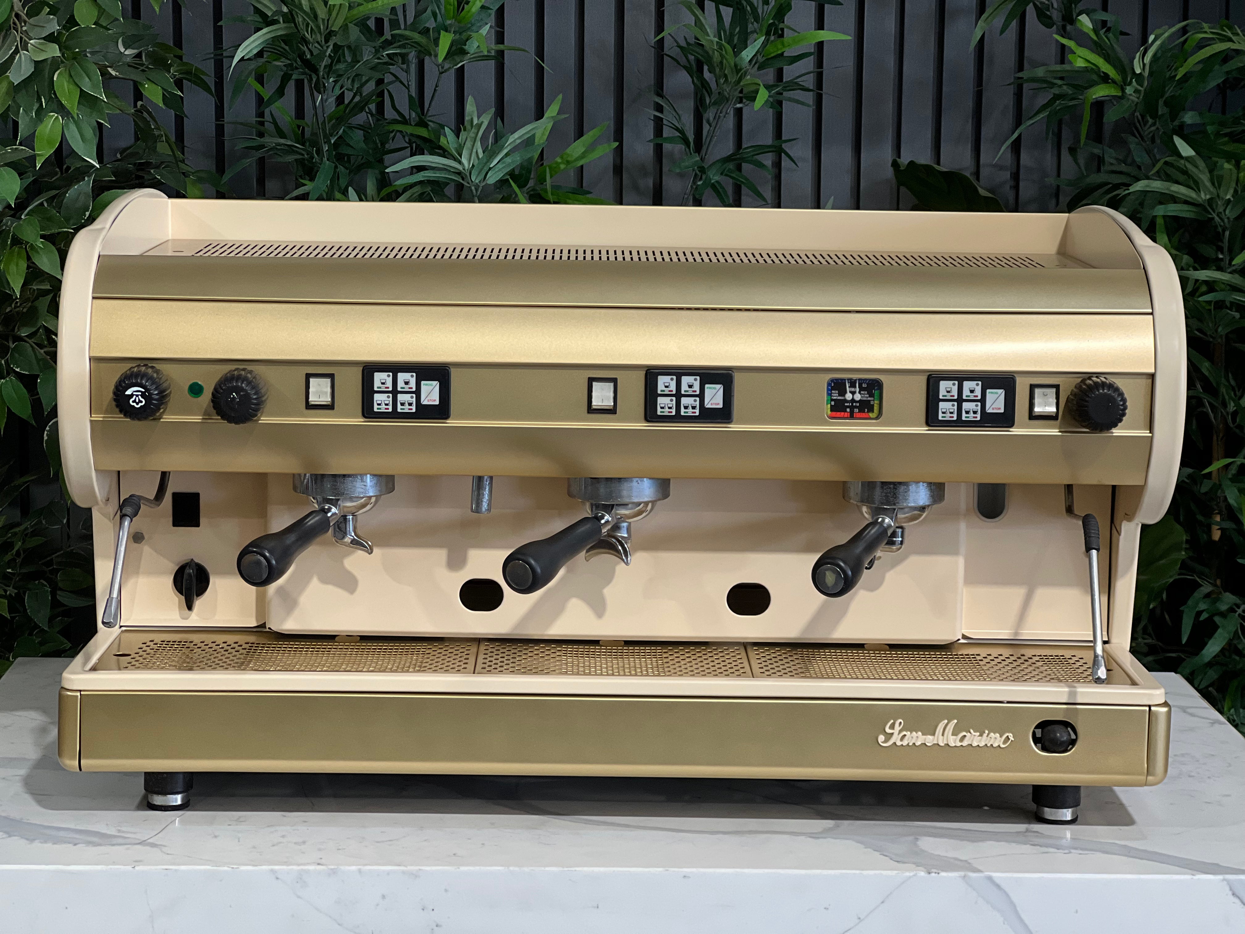 San Marino Lisa 3 Group Coffee Machine Cream & Gold