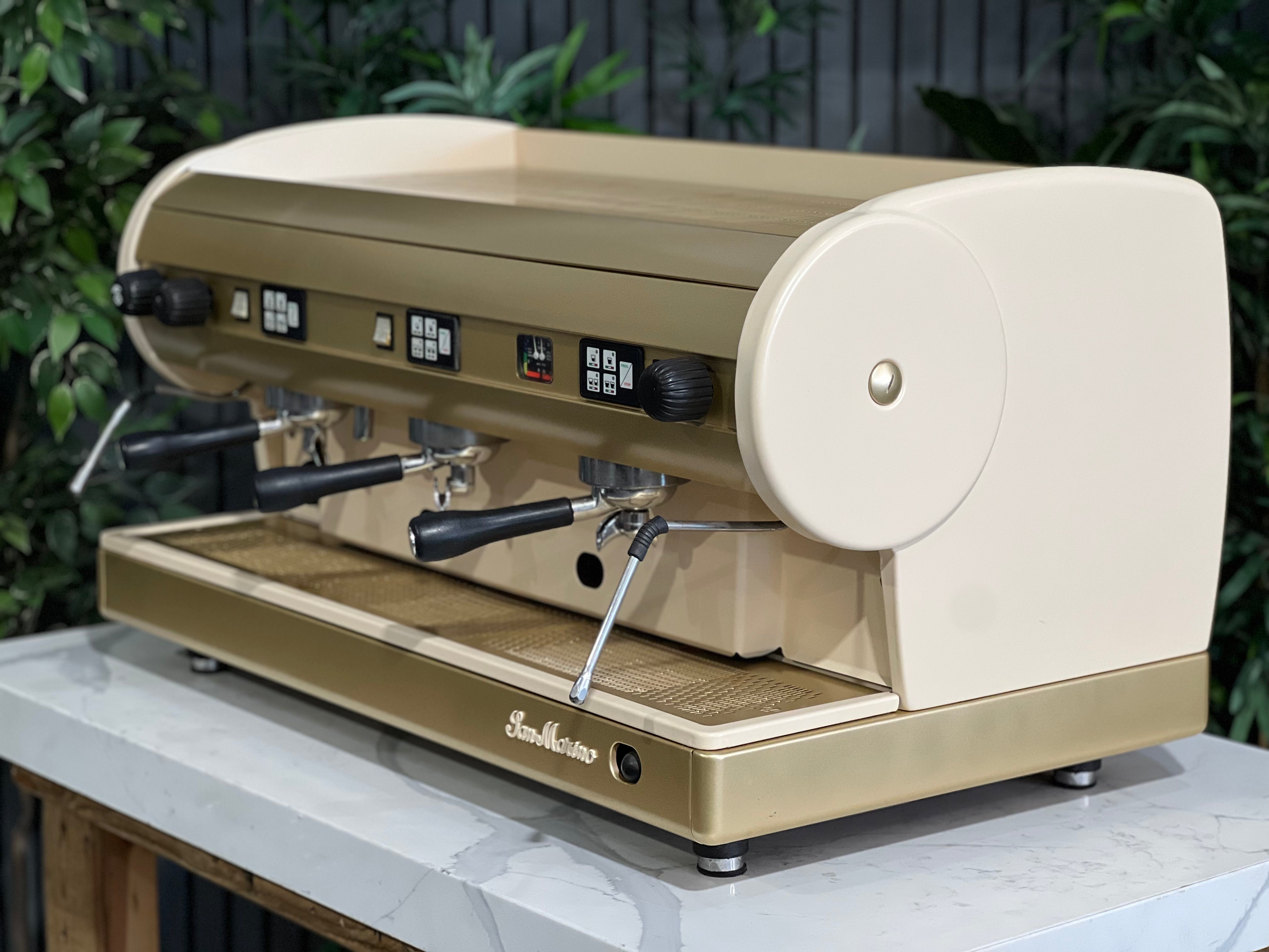 San Marino Lisa 3 Group Coffee Machine Cream & Gold