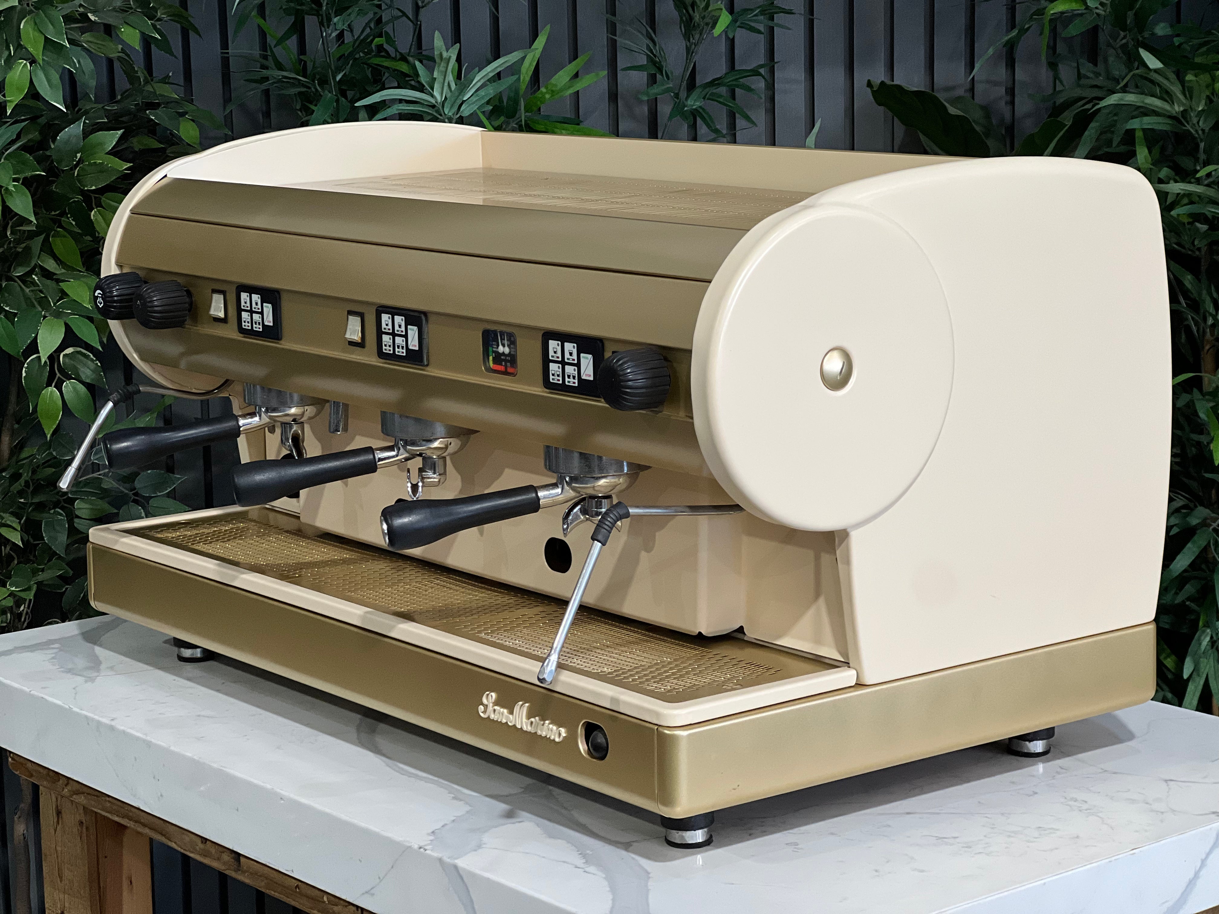 San Marino Lisa 3 Group Coffee Machine Cream & Gold