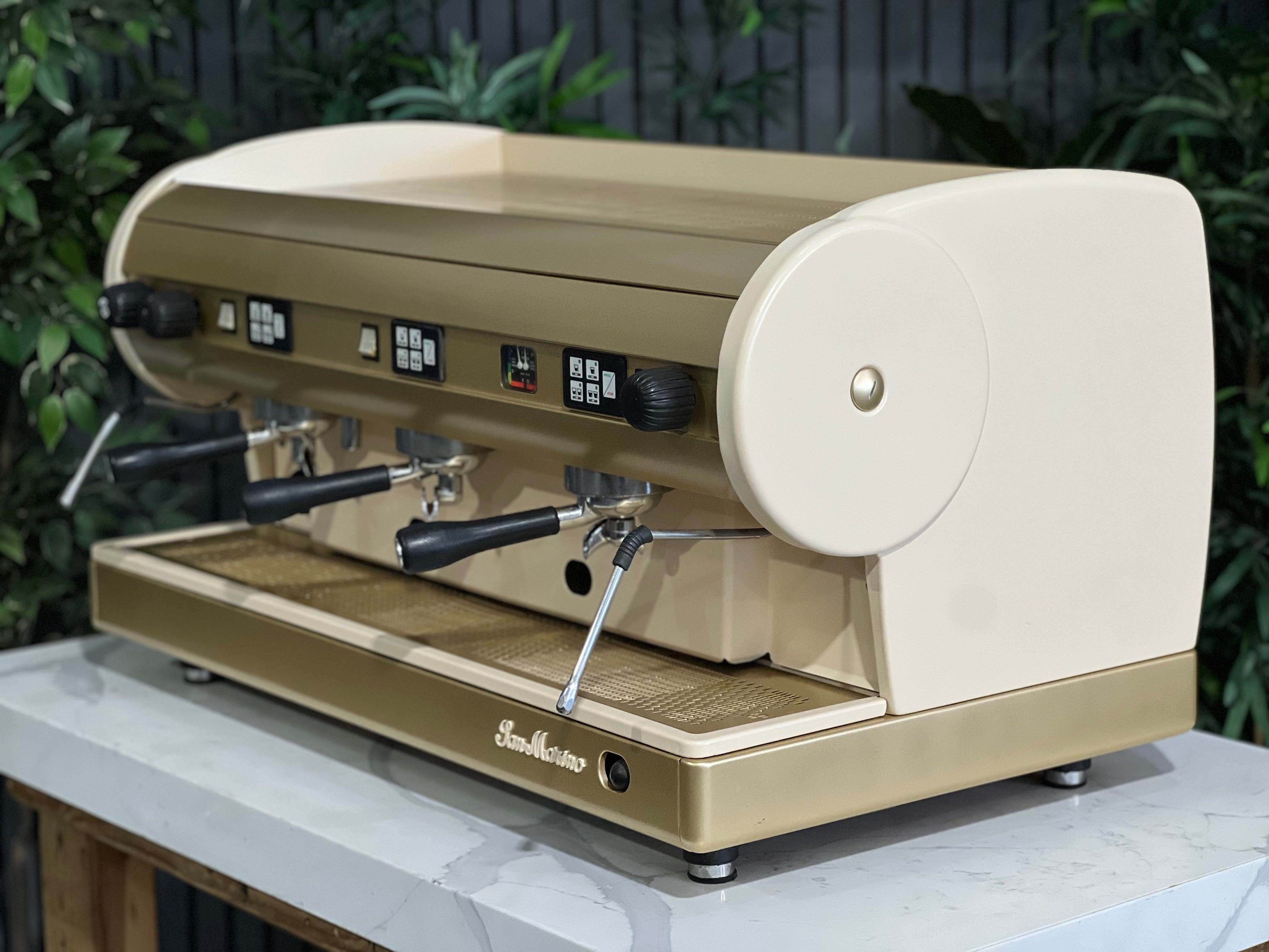 San Marino Lisa 3 Group Coffee Machine Cream & Gold