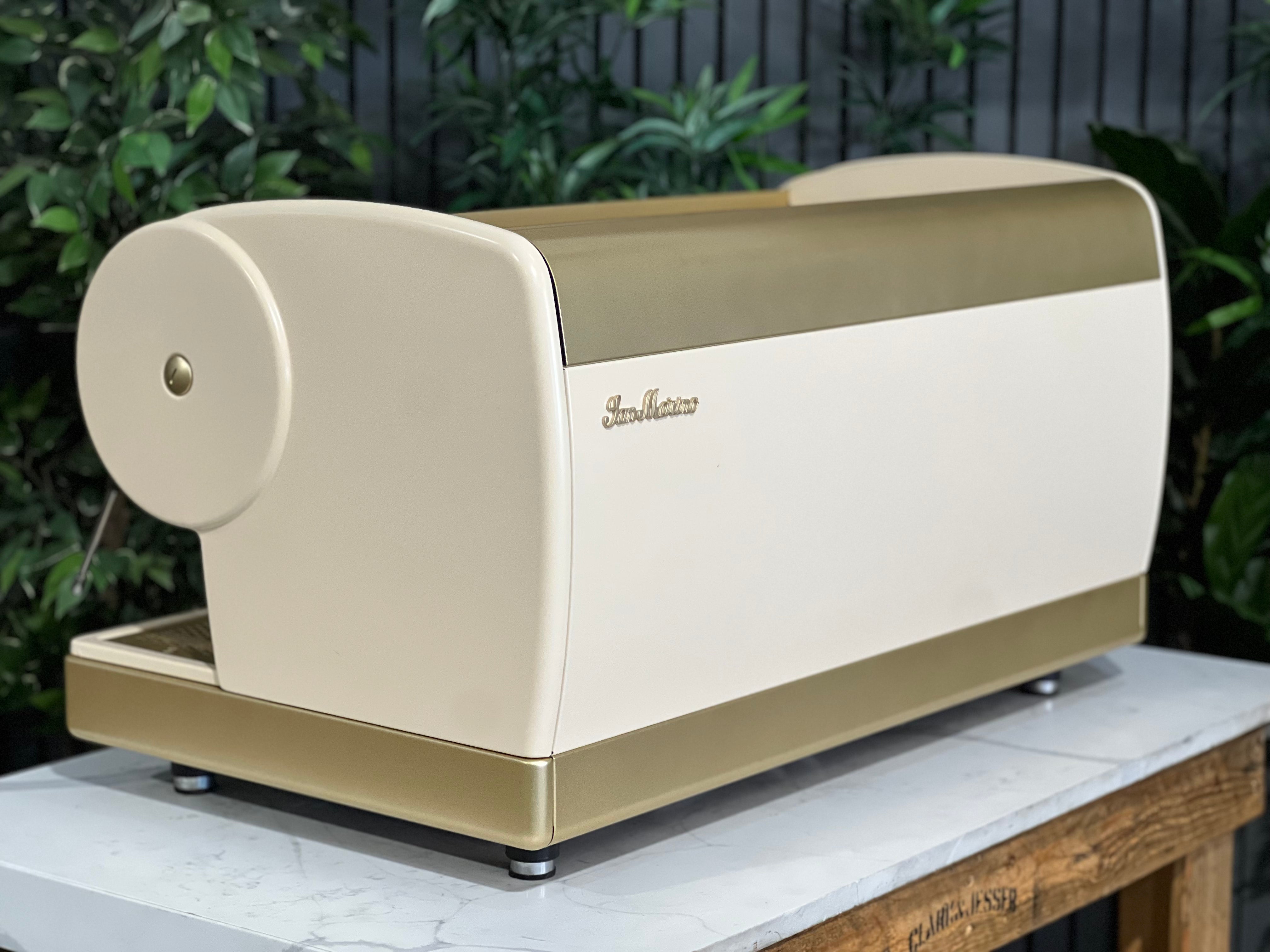 San Marino Lisa 3 Group Coffee Machine Cream & Gold