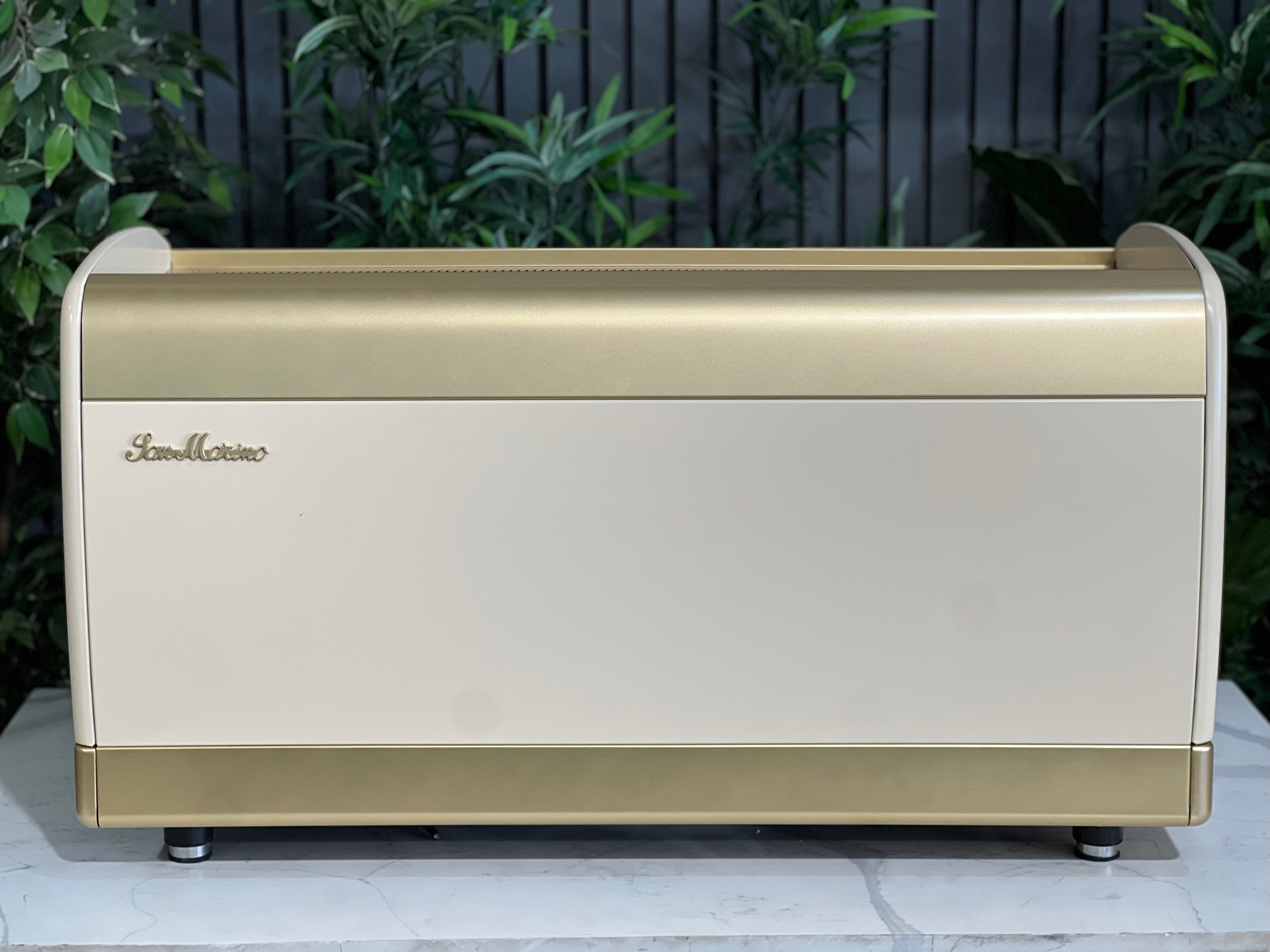 San Marino Lisa 3 Group Coffee Machine Cream & Gold