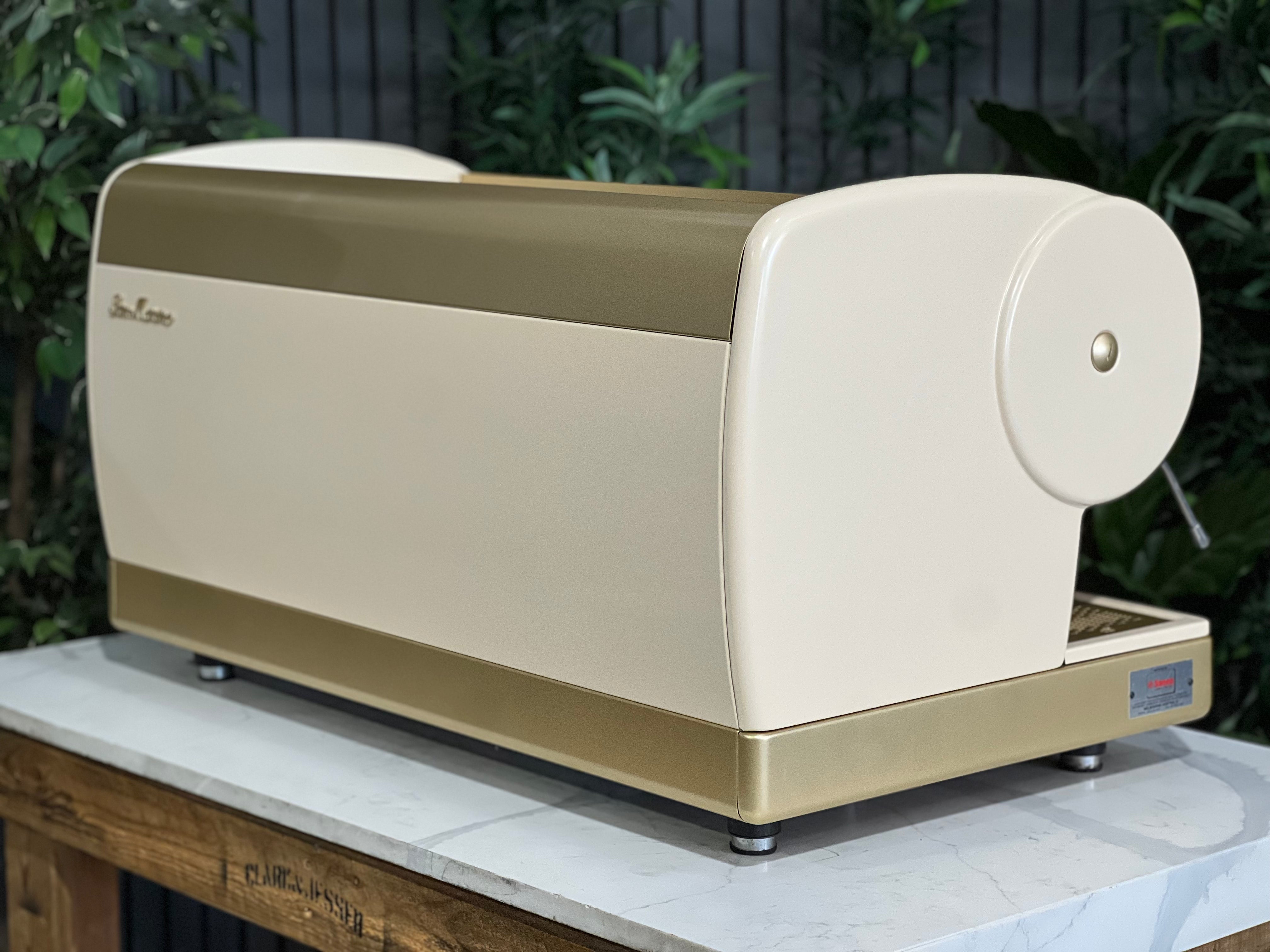 San Marino Lisa 3 Group Coffee Machine Cream & Gold