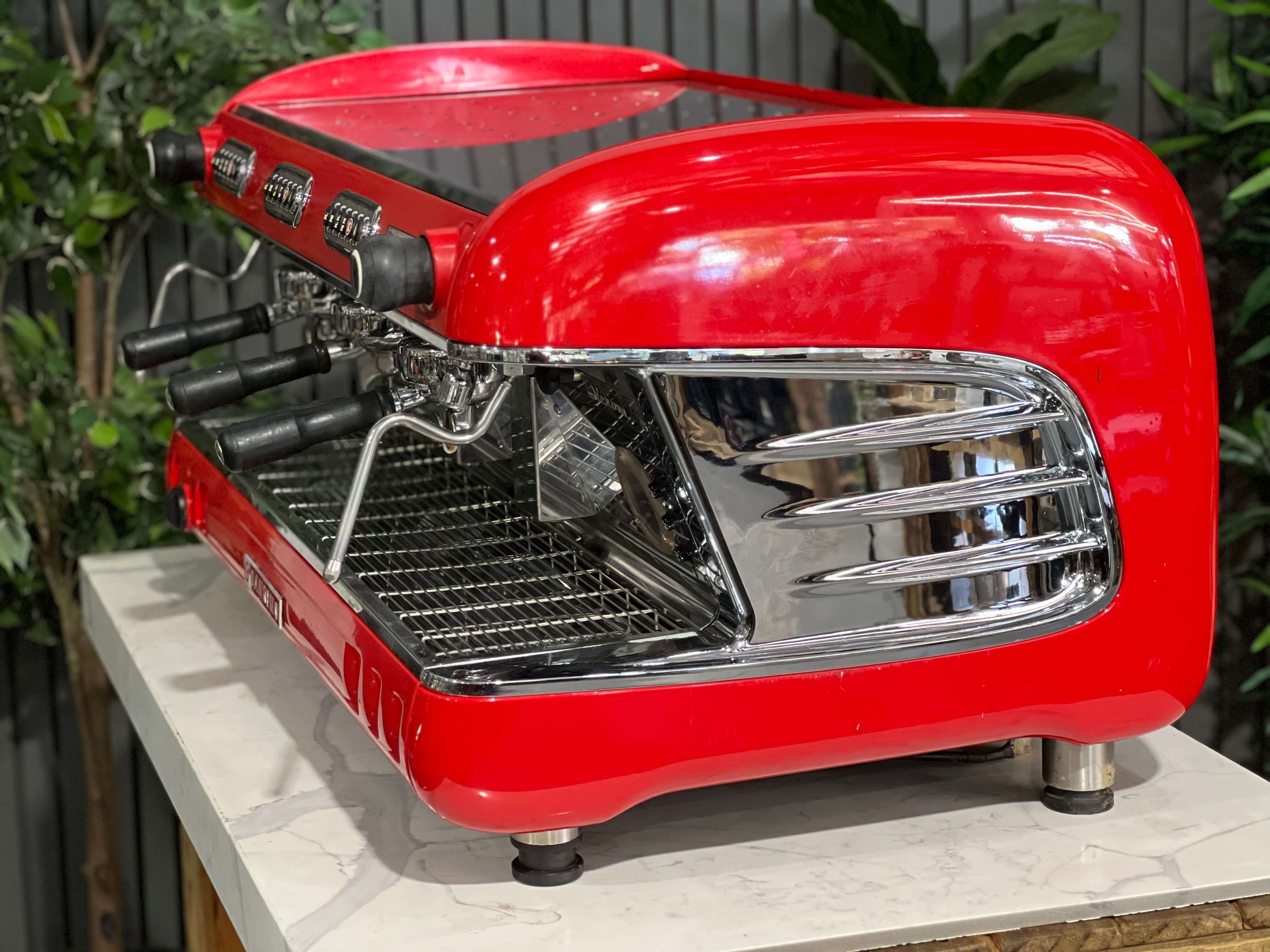 San Remo Verona 3 Group Coffee Machine Red