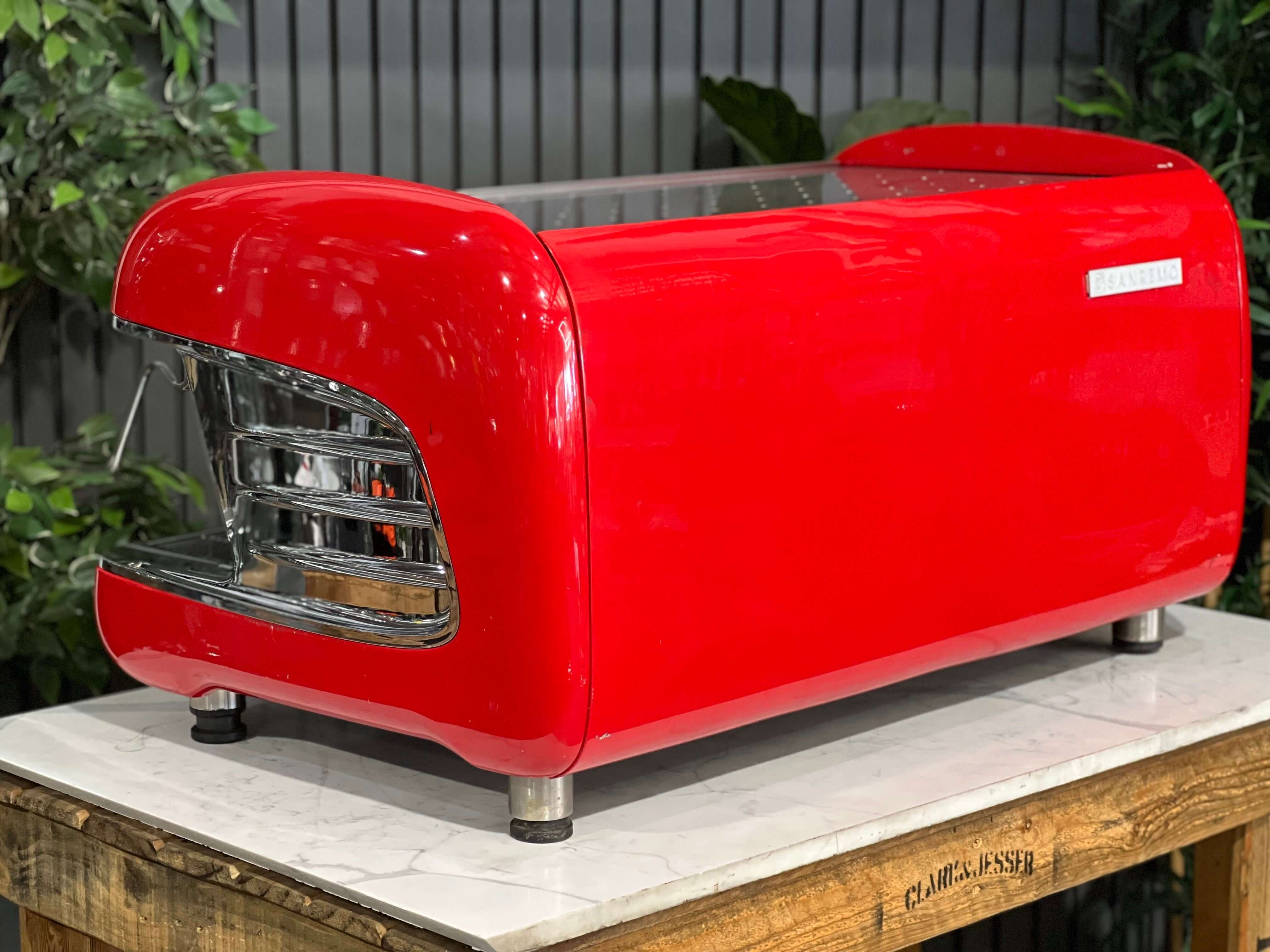 San Remo Verona 3 Group Coffee Machine Red