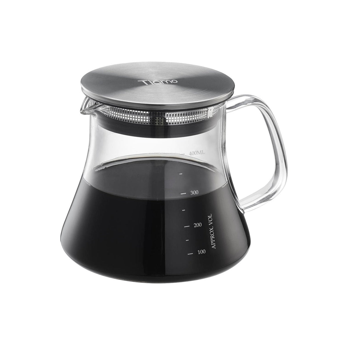 Glass Coffee Server - Stainless Steel Lid - image 1
