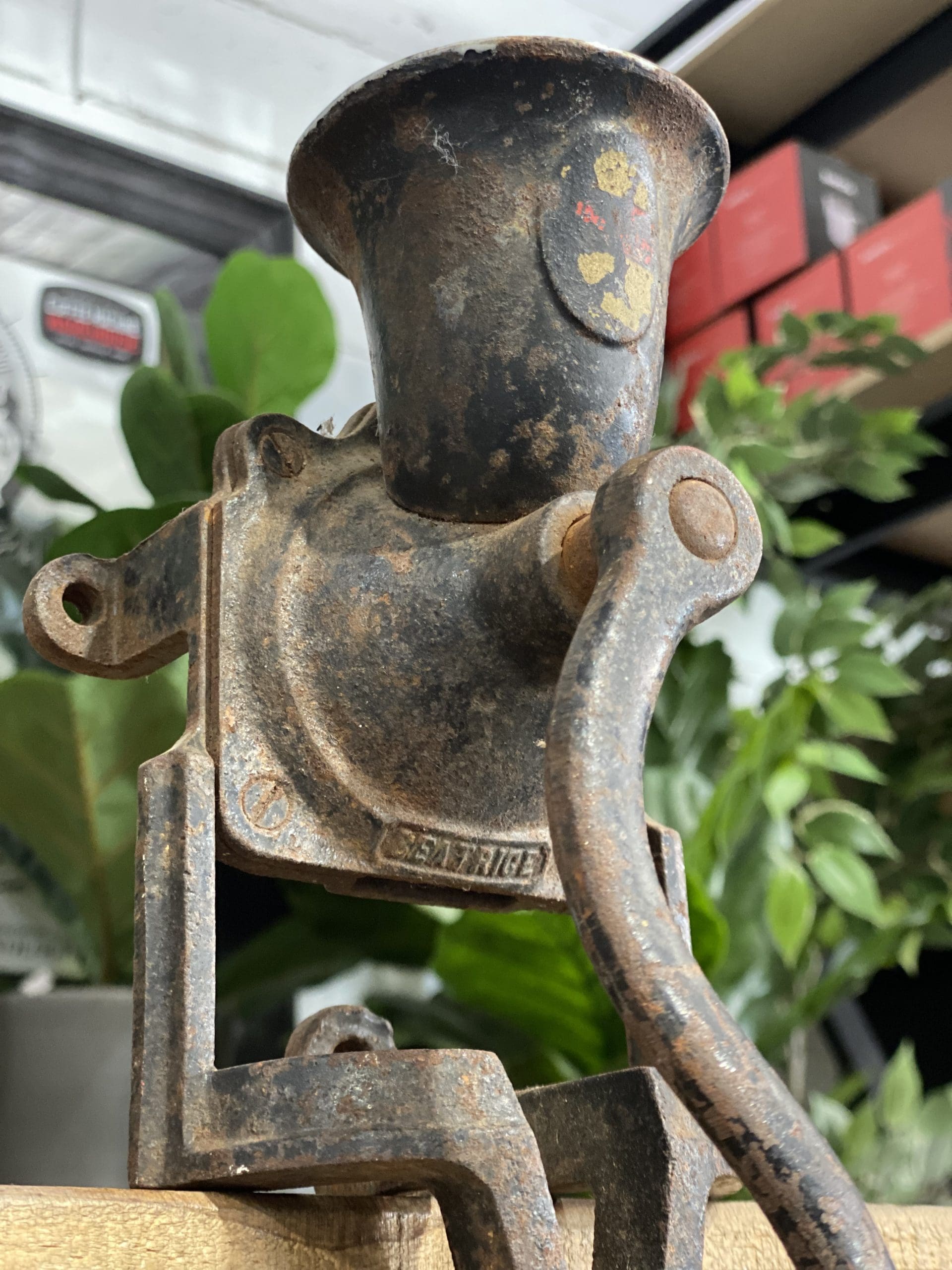 #24 1900’s Beatrice Bench Top Hand Coffee Grinder