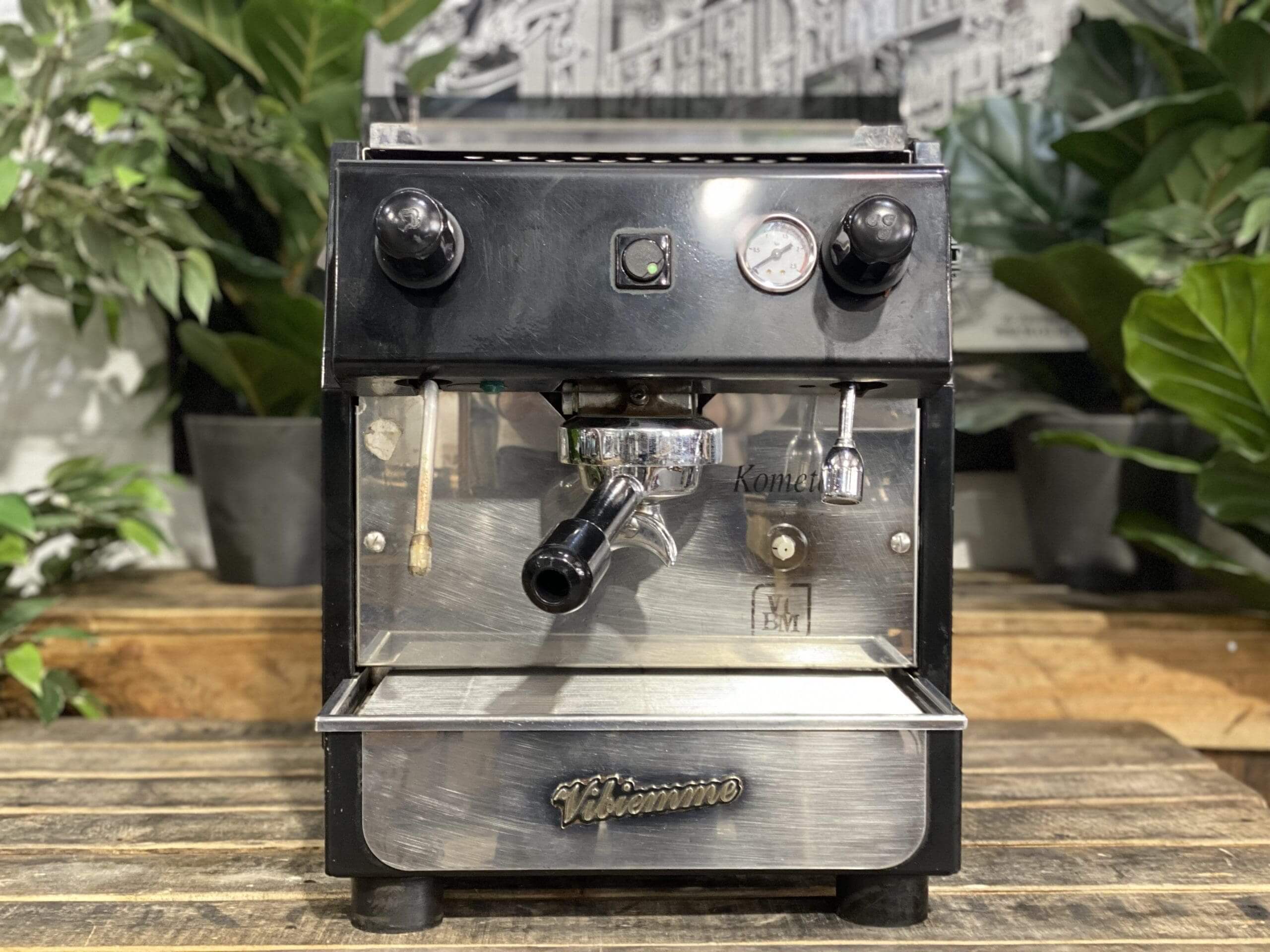 Vibiemme Kometa Semi Automatic 1 Group Black Espresso Coffee Machine - Used