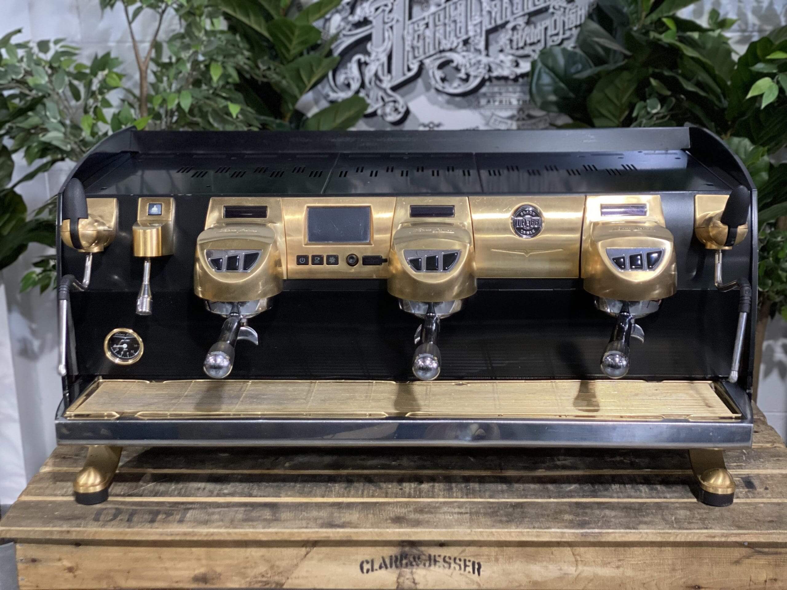 Victoria Arduino Black Eagle 3 Group Full Black Custom Anodized Gold Accents - Used