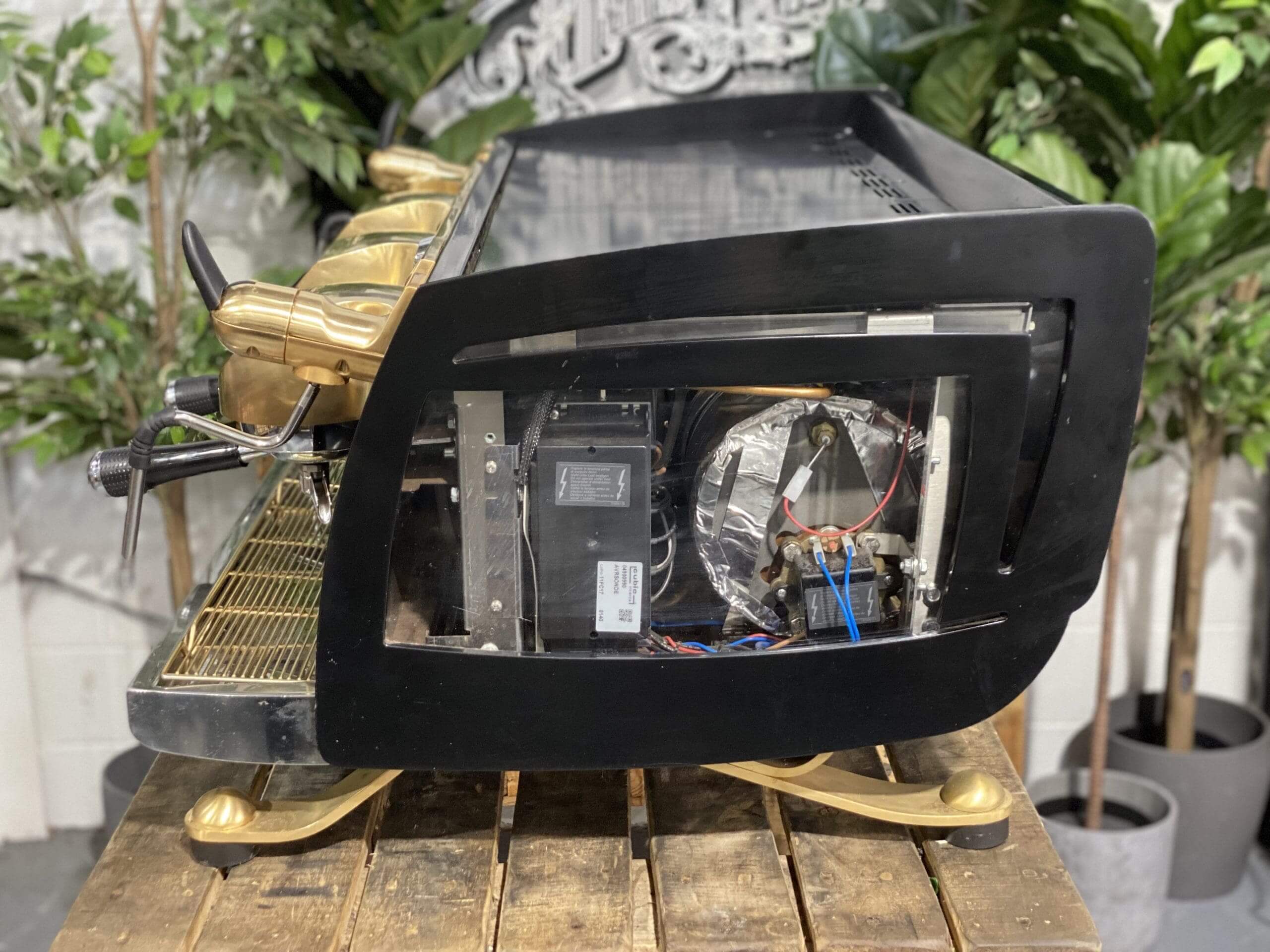 Victoria Arduino Black Eagle 3 Group Full Black Custom Anodized Gold Accents - Used