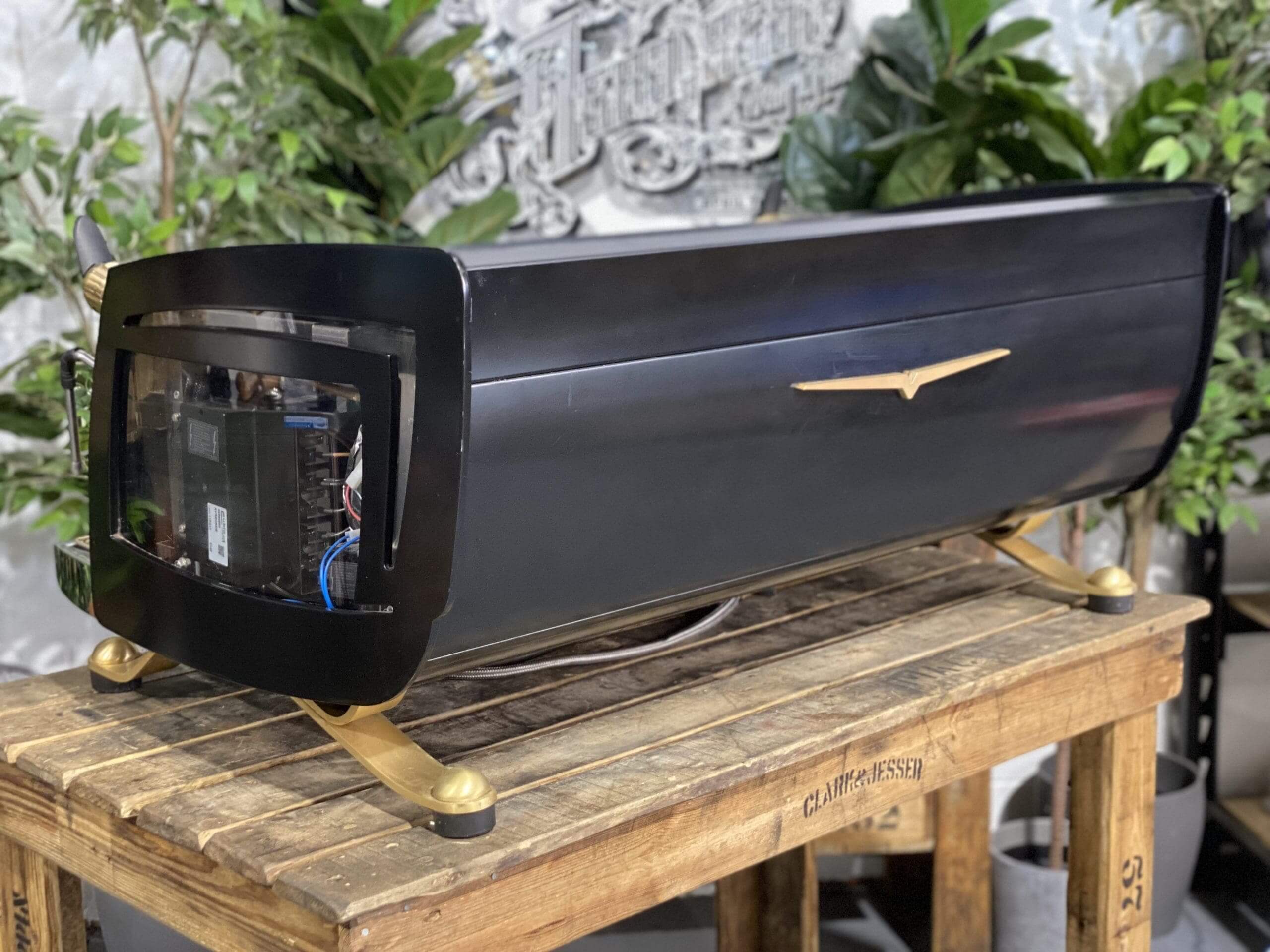 Victoria Arduino Black Eagle 3 Group Full Black Custom Anodized Gold Accents - Used