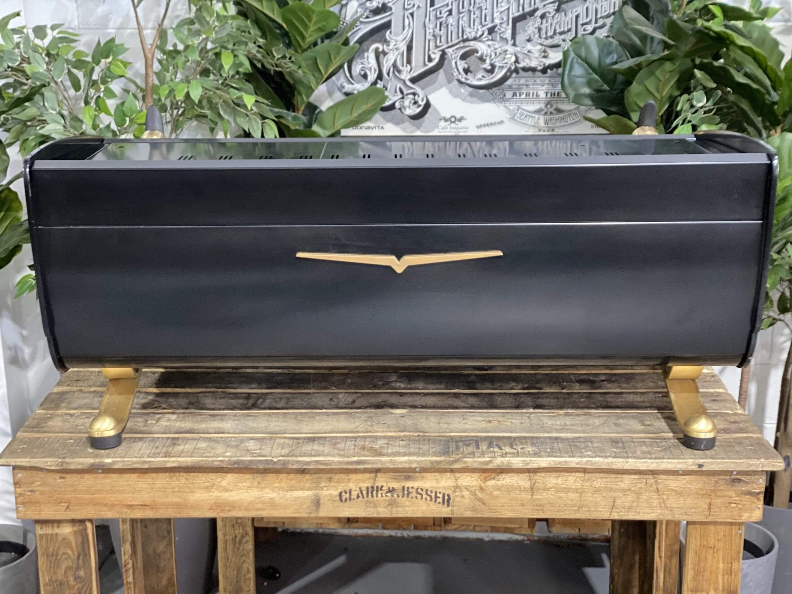 Victoria Arduino Black Eagle 3 Group Full Black Custom Anodized Gold Accents - Used