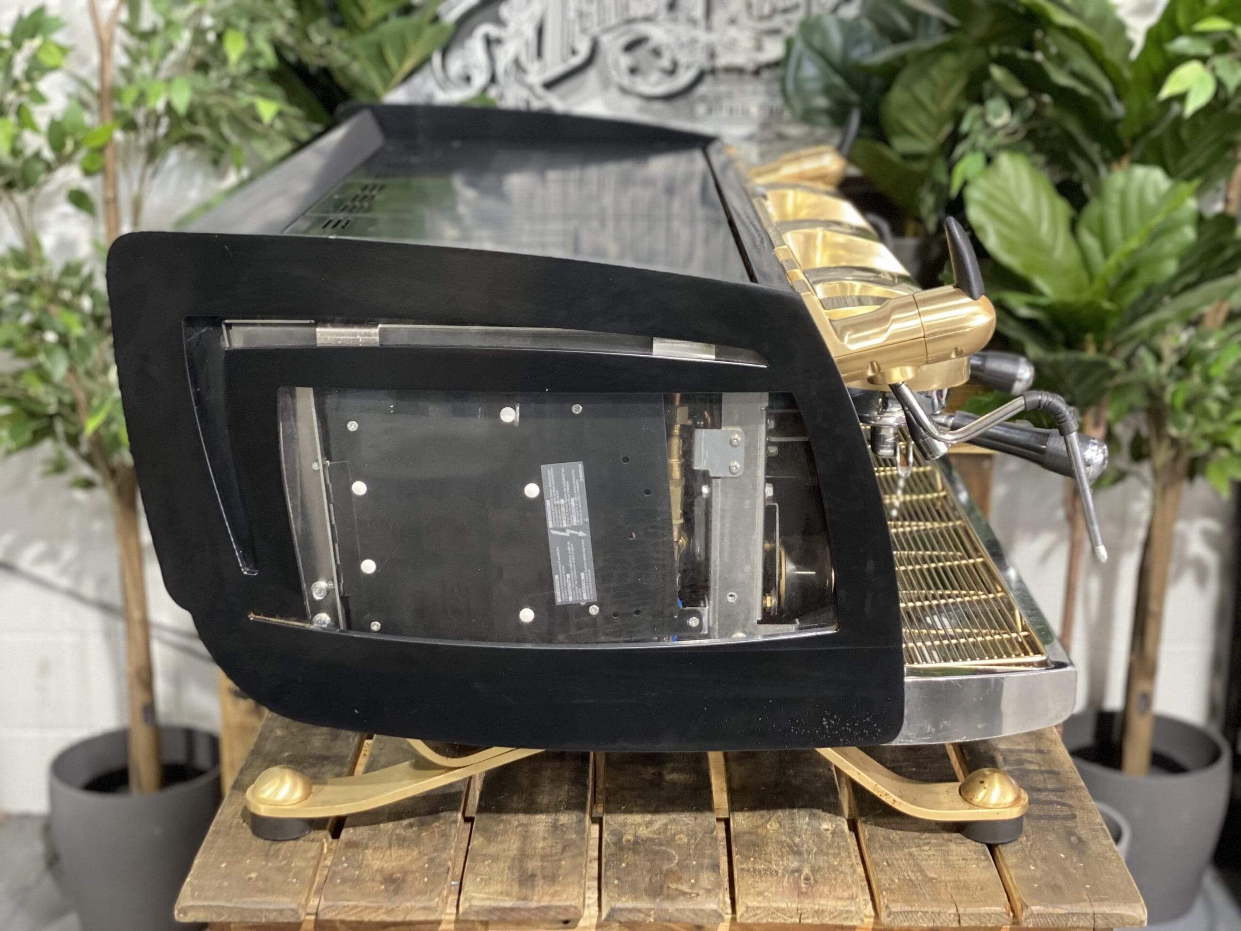 Victoria Arduino Black Eagle 3 Group Full Black Custom Anodized Gold Accents - Used