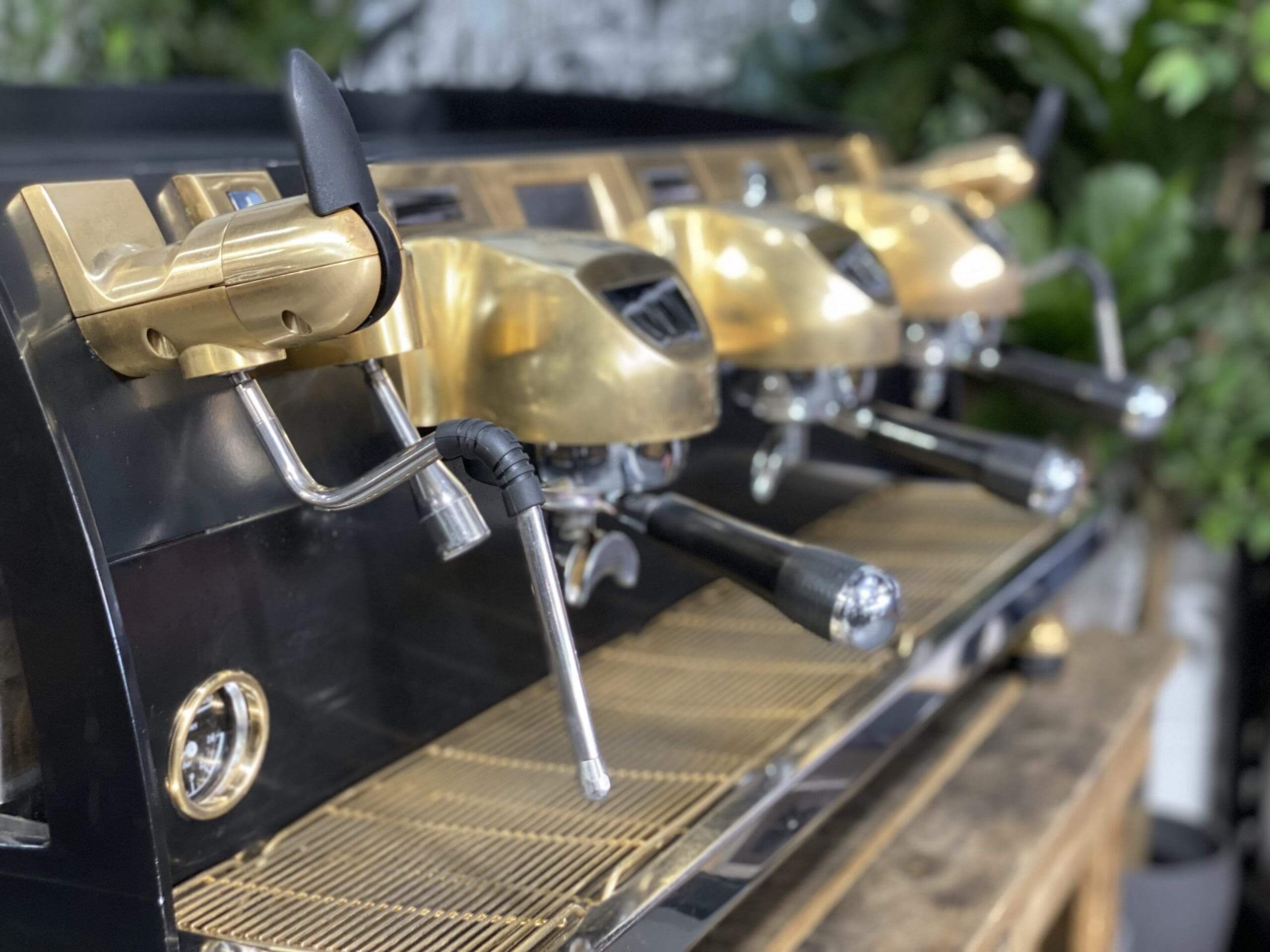 Victoria Arduino Black Eagle 3 Group Full Black Custom Anodized Gold Accents - Used