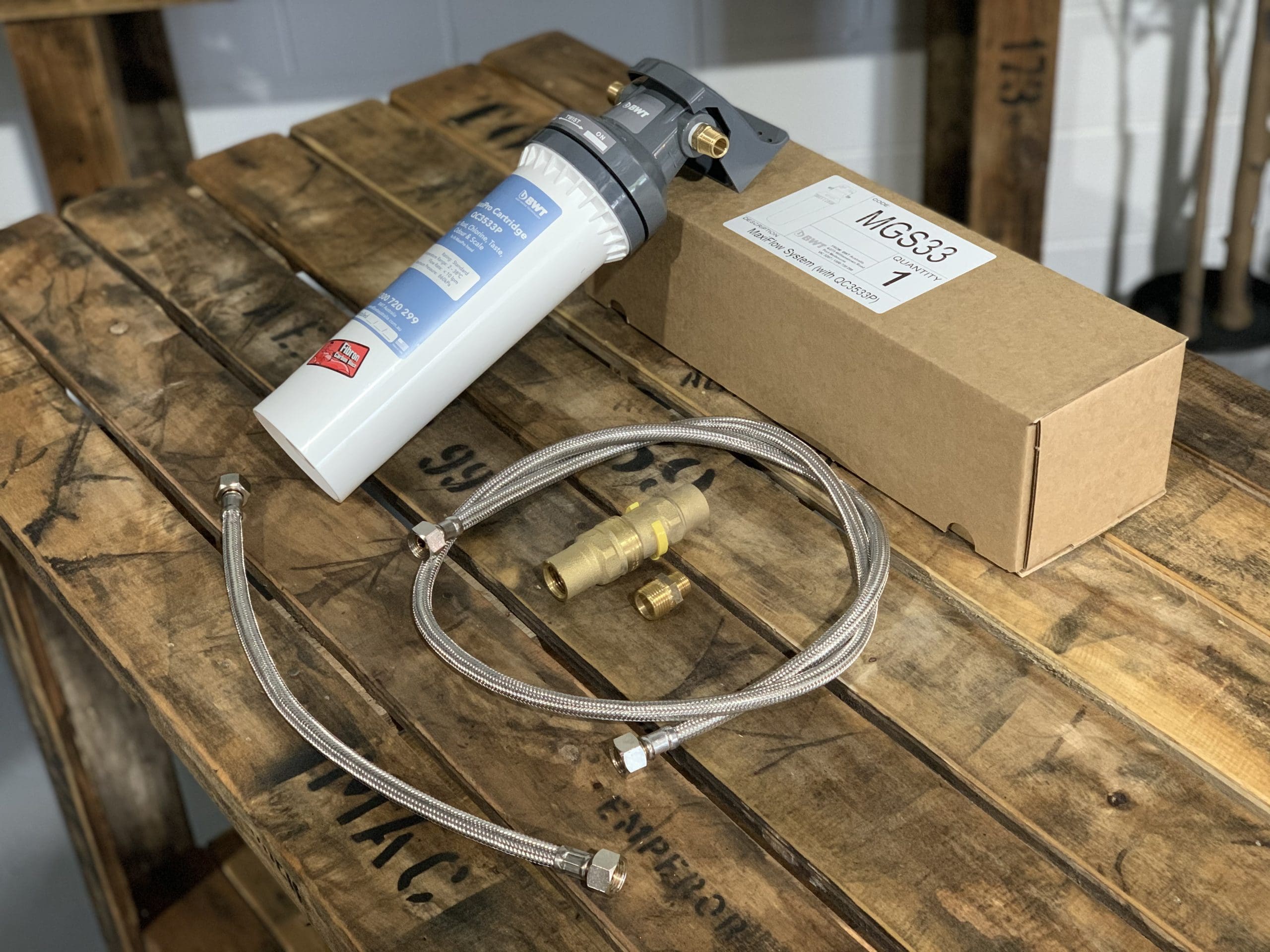 Plumbing Kit - Water Filter, Pressure Limiting Valve , Hoses & Fittings