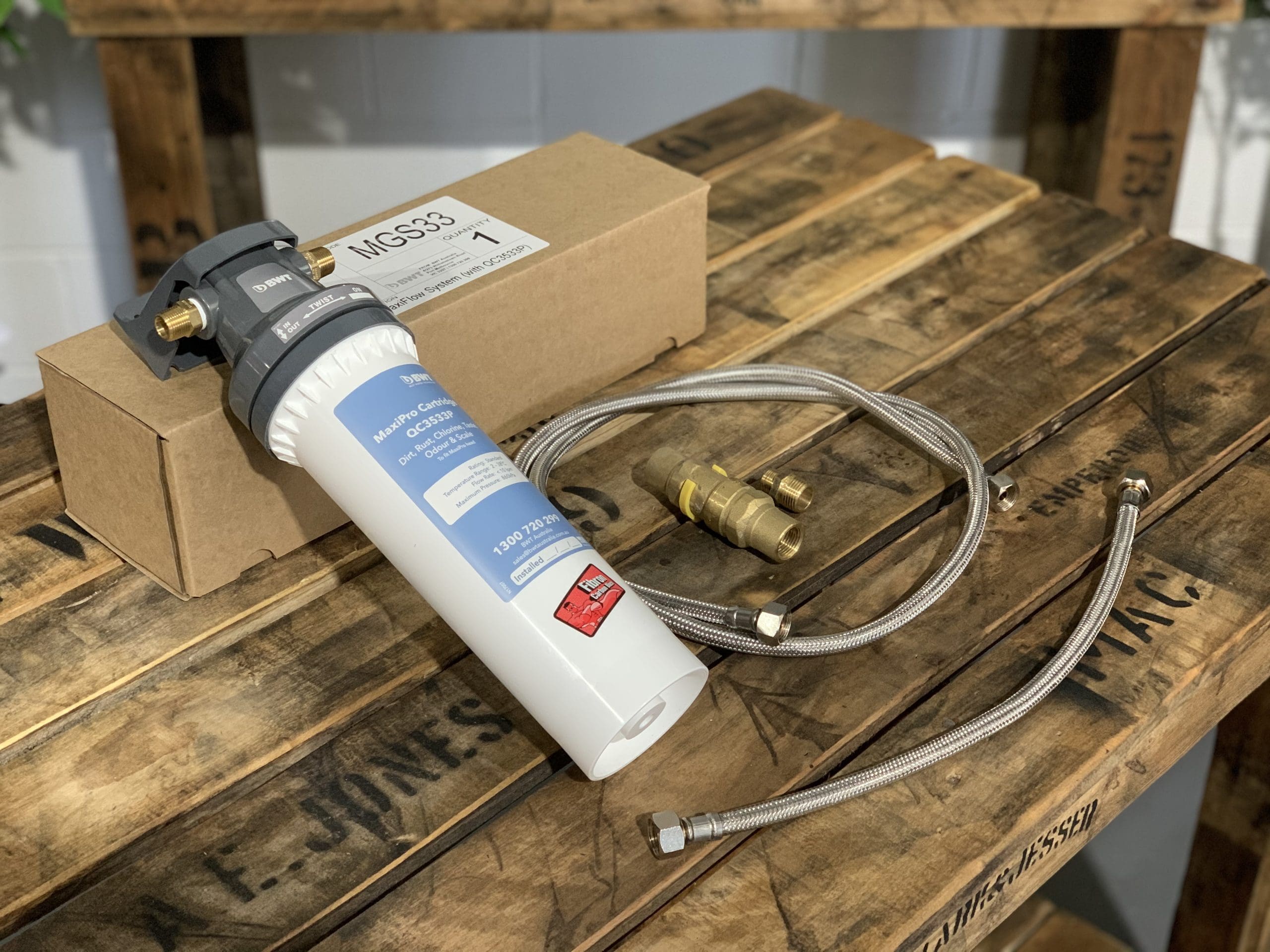 Plumbing Kit - Water Filter, Pressure Limiting Valve , Hoses & Fittings