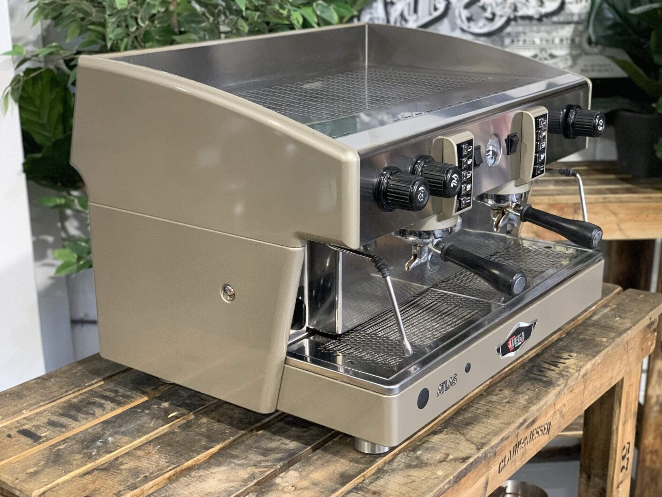 Wega Atlas EVD 2 Group New Badge Sand Espresso Coffee Machine
