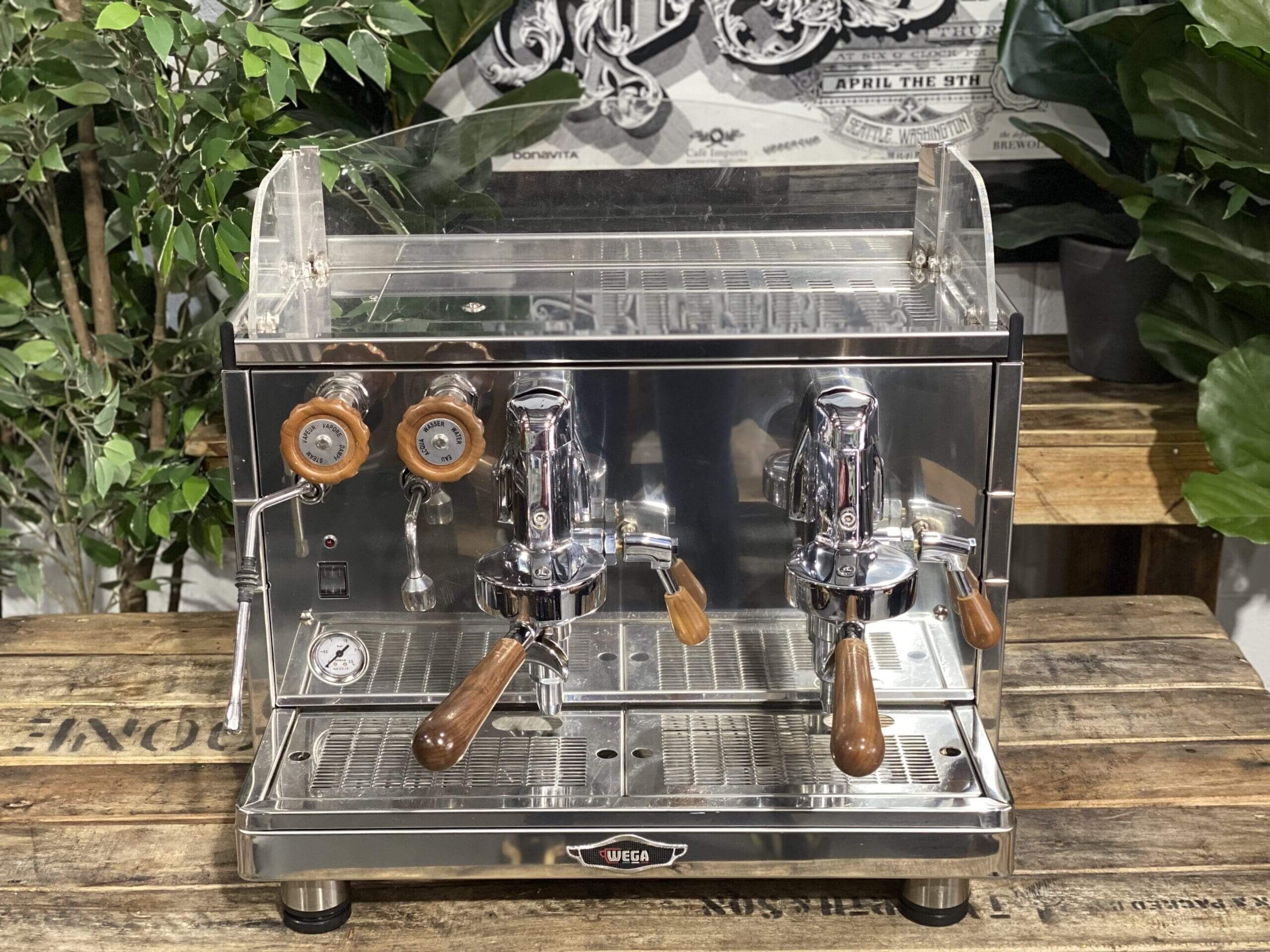 Wega Mini Nova Classic 2 Group Stainless & Timber - New