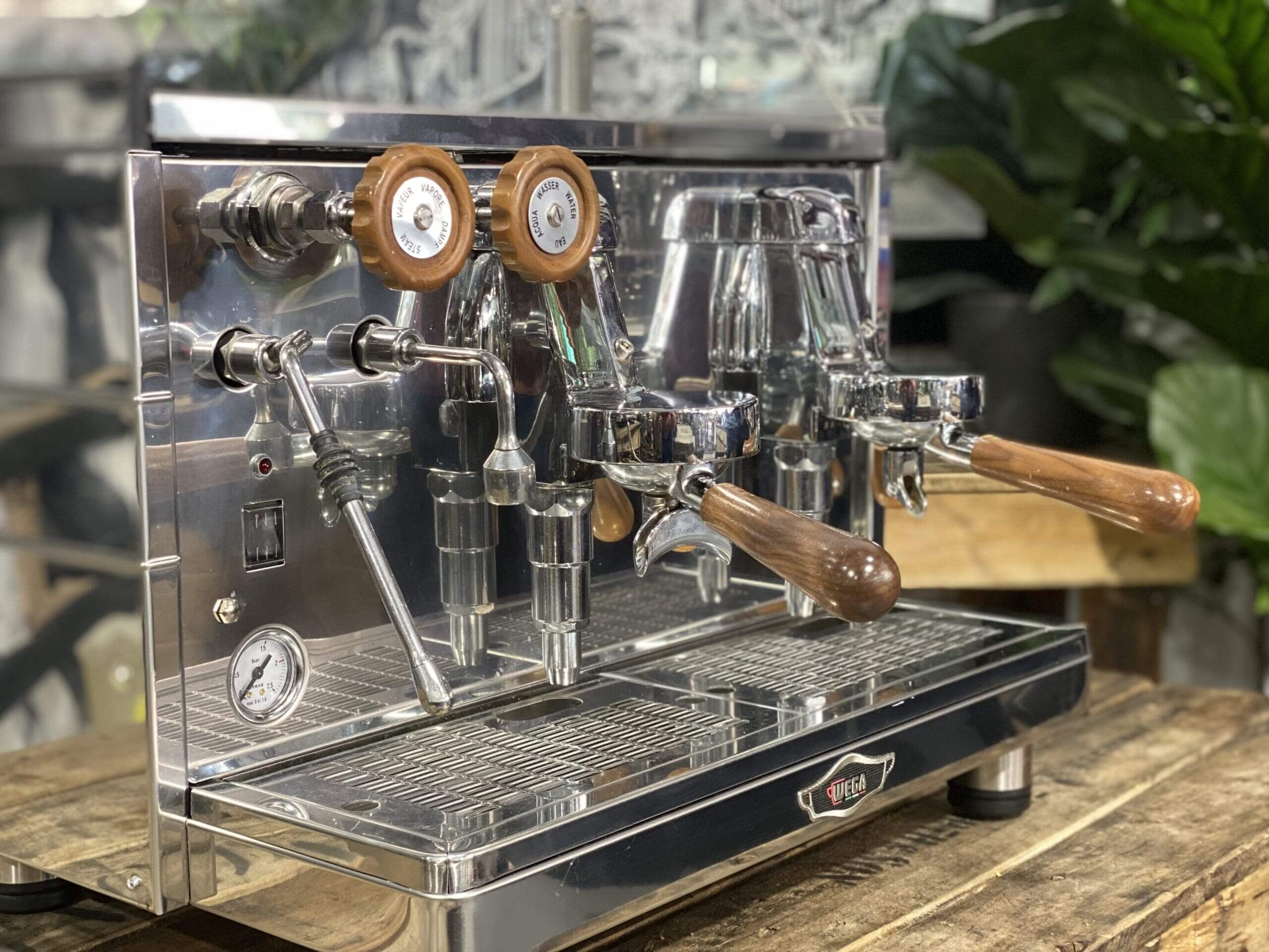 Wega Mini Nova Classic 2 Group Stainless & Timber - New