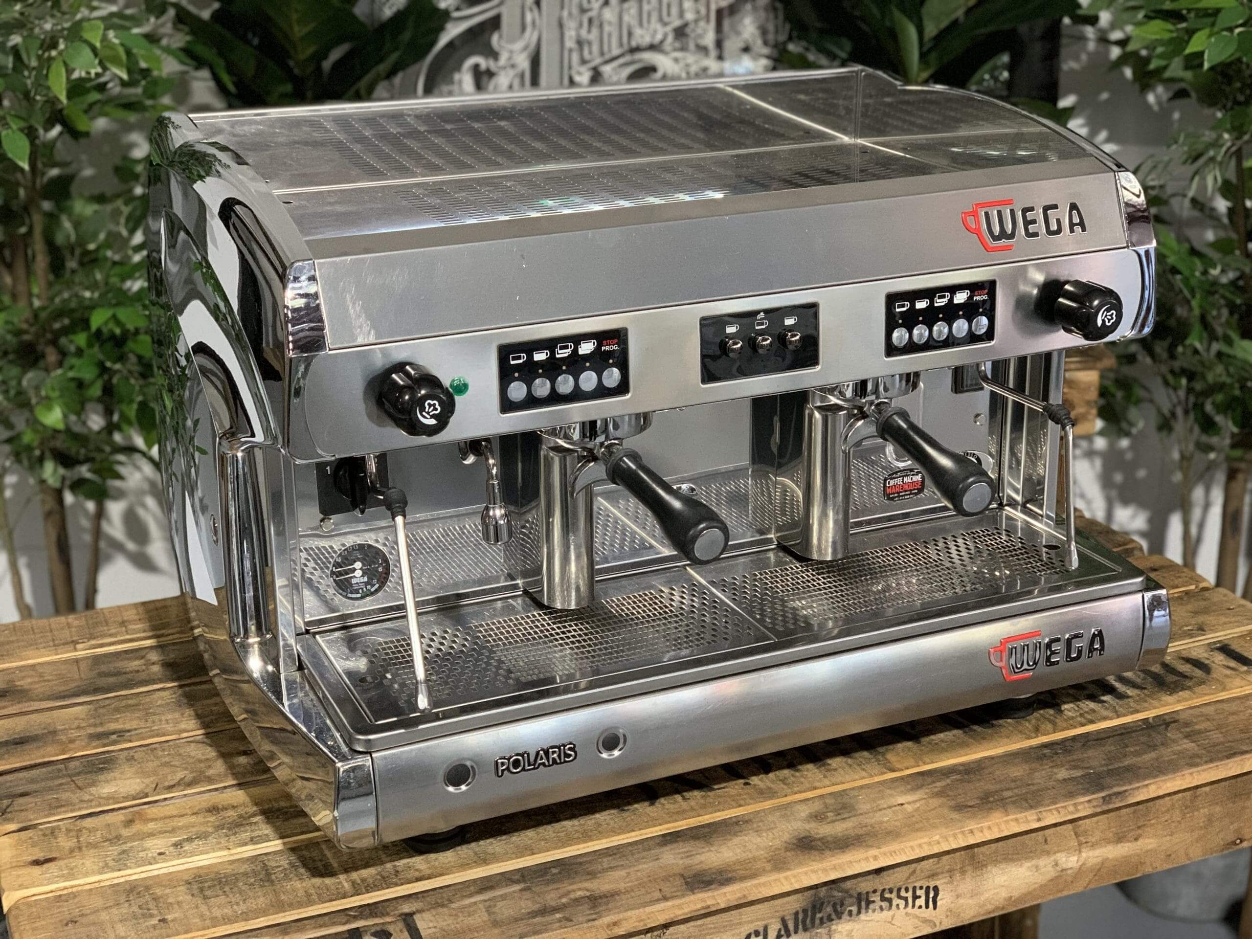 Wega polaris 2 group chrome coffee machine warehouse clayton vic 3168