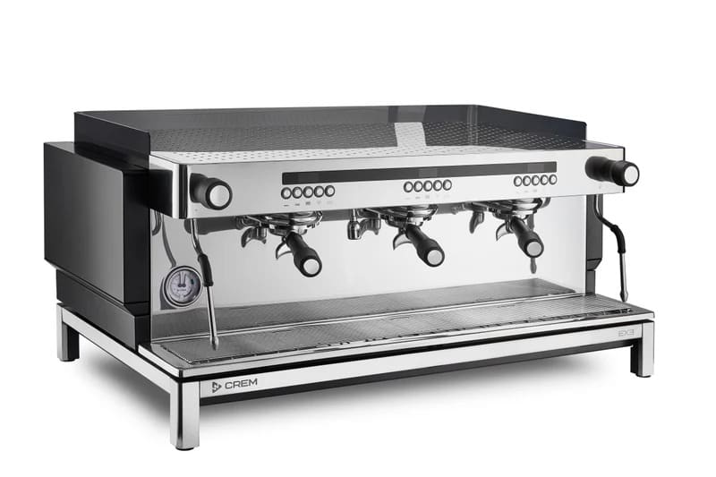 CREM EX3 3 Group Coffee Machine Stainless & Black - New