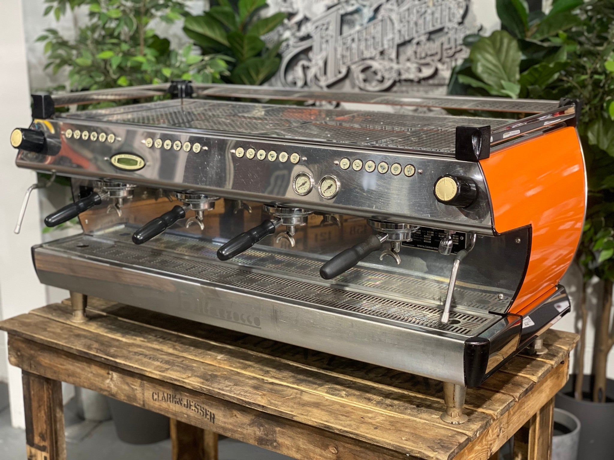 La Marzocco GB5 4 Group Coffee Machine Orange - Used