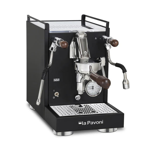La Pavoni Cellini Mini X Coffee Machine Black with Walnut - New