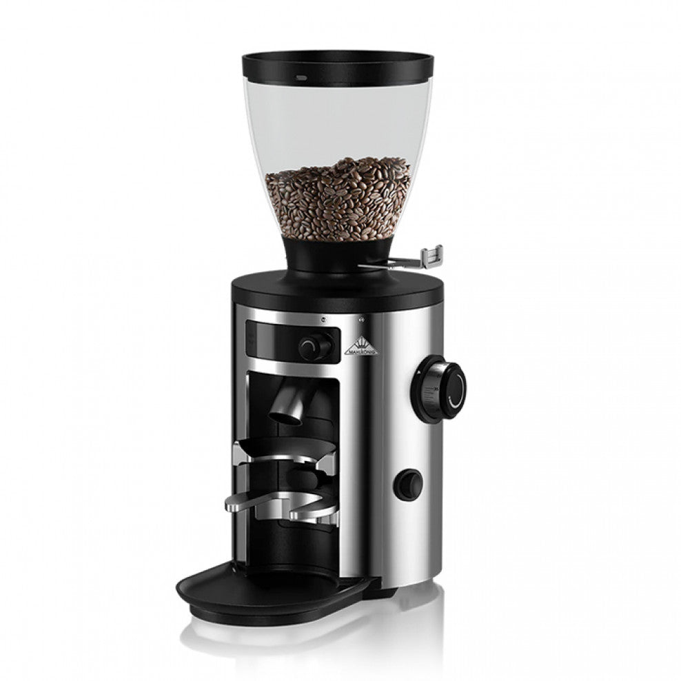 Mahlkönig X54 Allround Home Coffee Grinder - New - sleek design with coffee beans in hopper