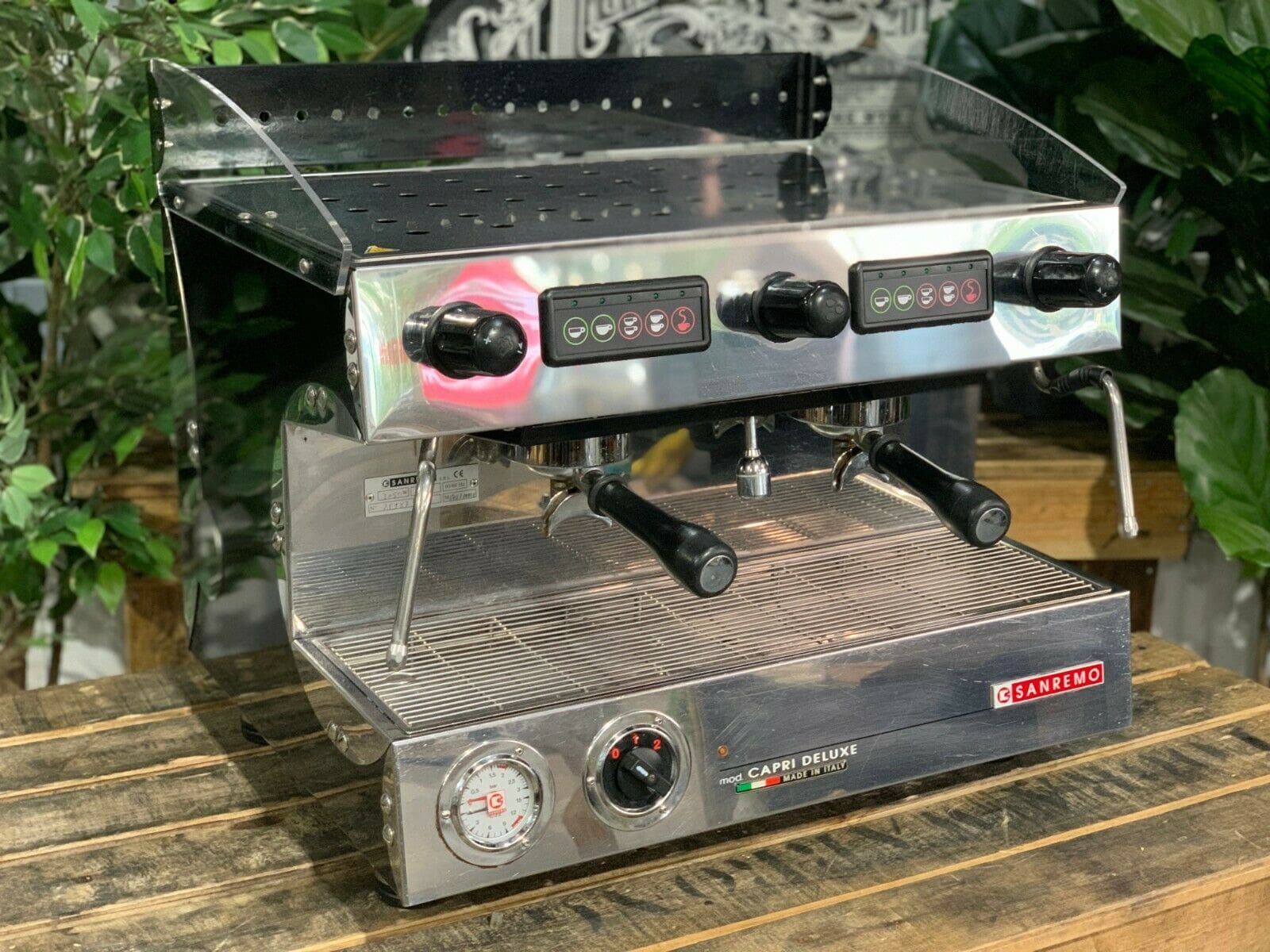 San Remo Capri Deluxe 2 Group Black Espresso Coffee Machine - Used
