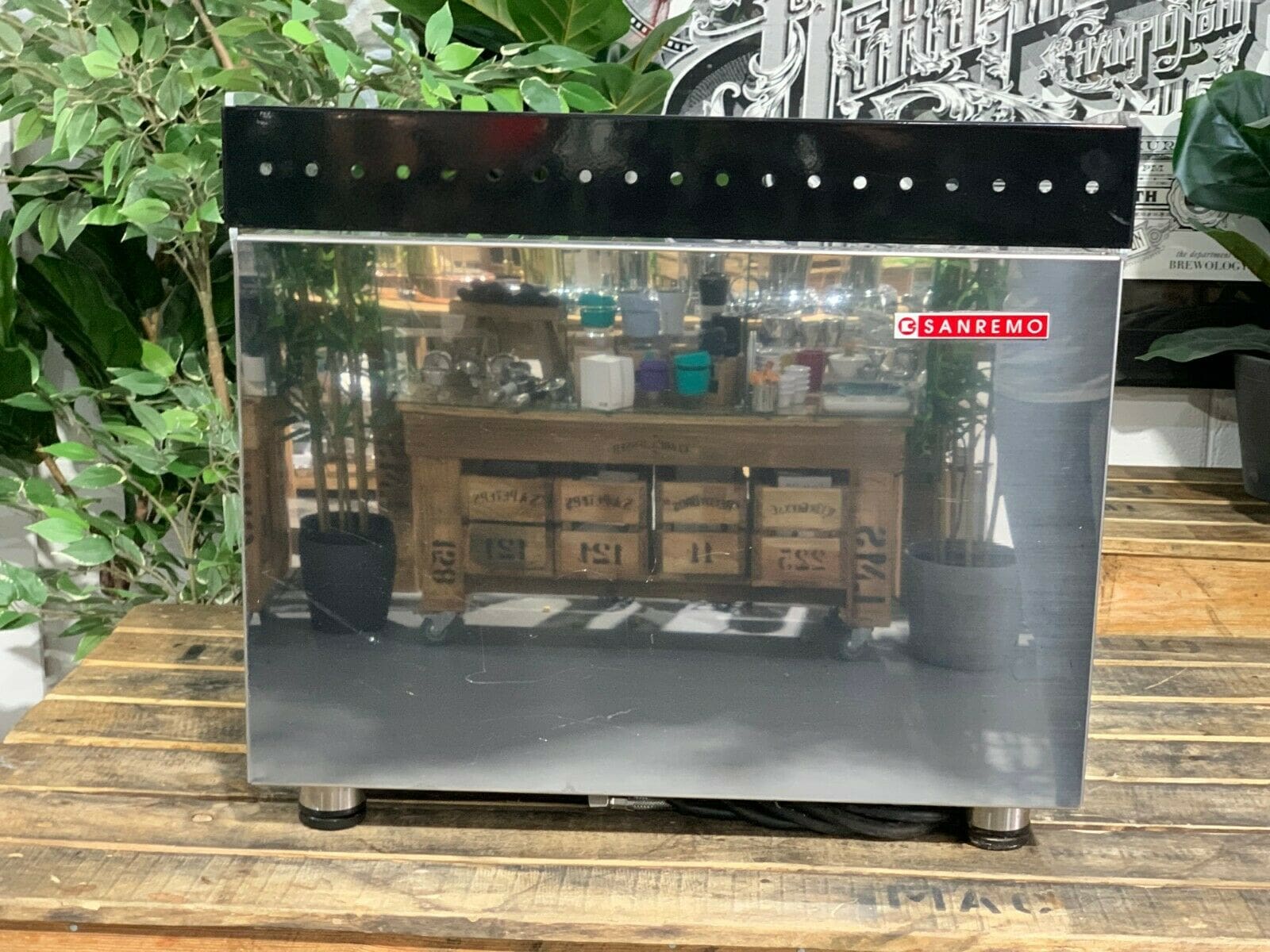 San Remo Capri Deluxe 2 Group Black Espresso Coffee Machine - Used