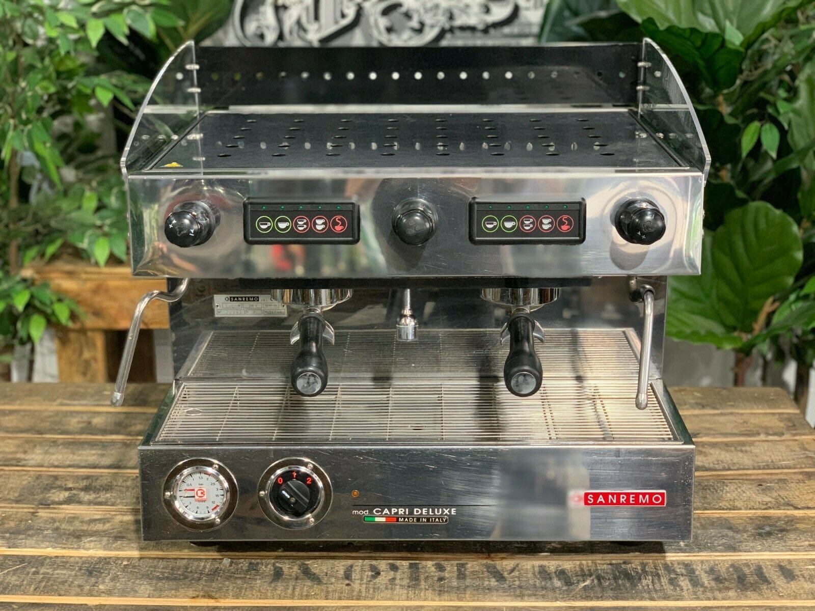 San Remo Capri Deluxe 2 Group Black Espresso Coffee Machine - Used