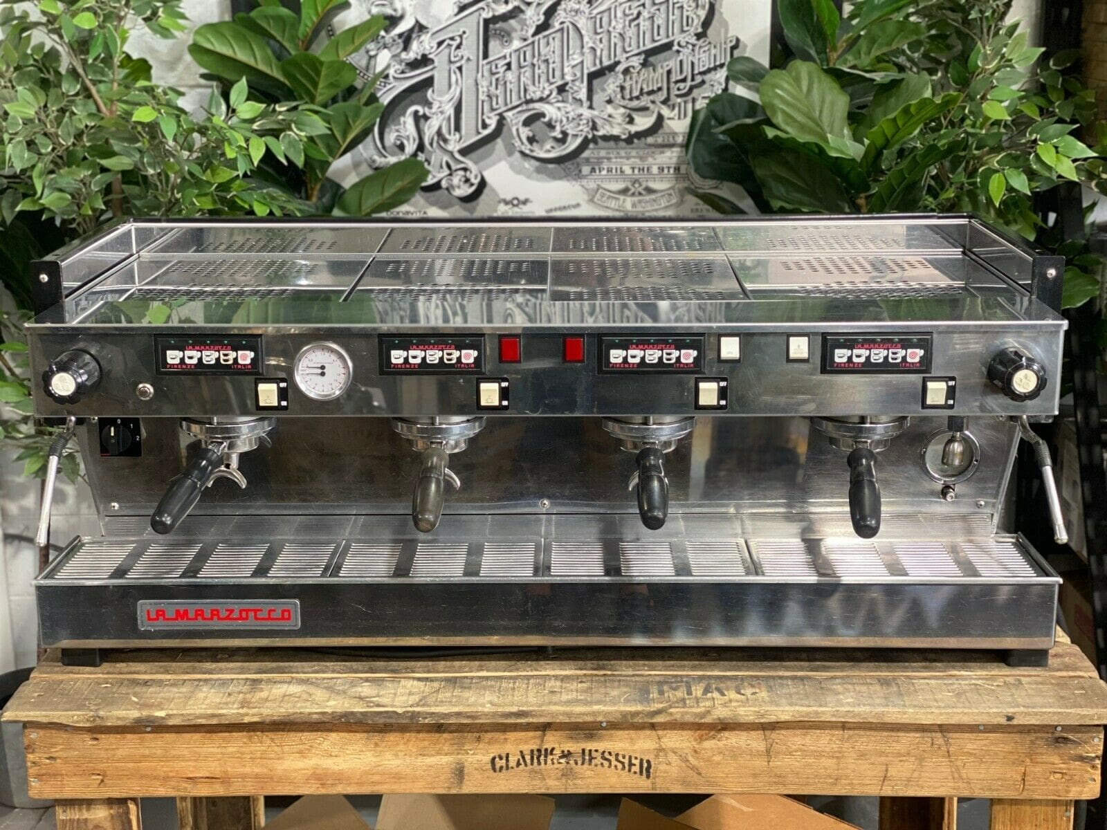 La Marzocco Linea Classic 4 Group Coffee Machine White - Used