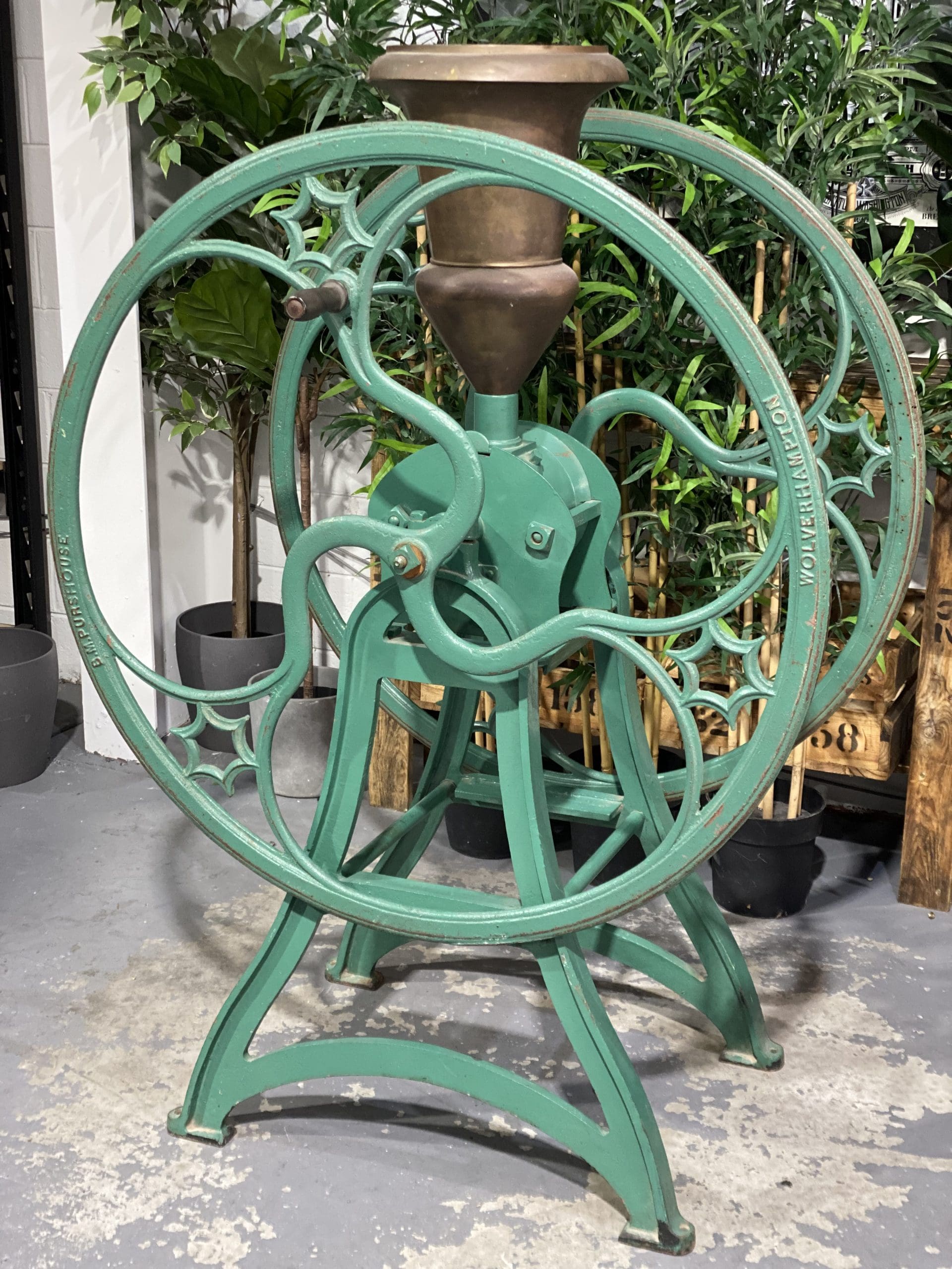 #1 1850’s EM Pourhouse Wolverhampton Cast Iron Hand Coffee Grinder