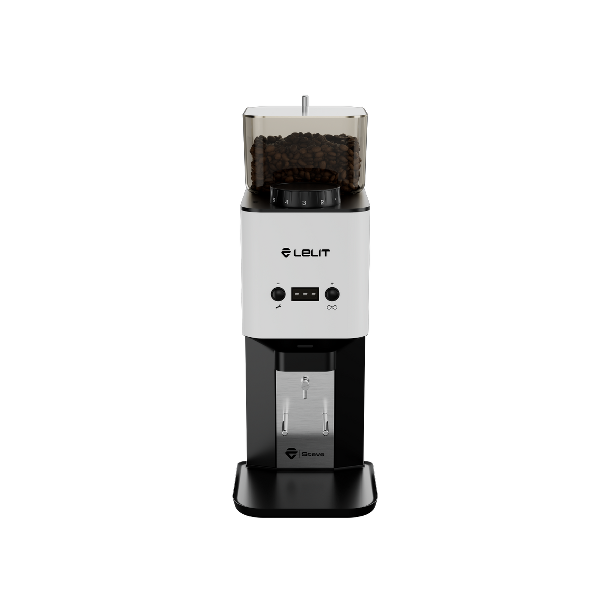 Lelit Steve Coffee Grinder - Polished Stainless Steel | Jetblack source 20054_polished photo 2