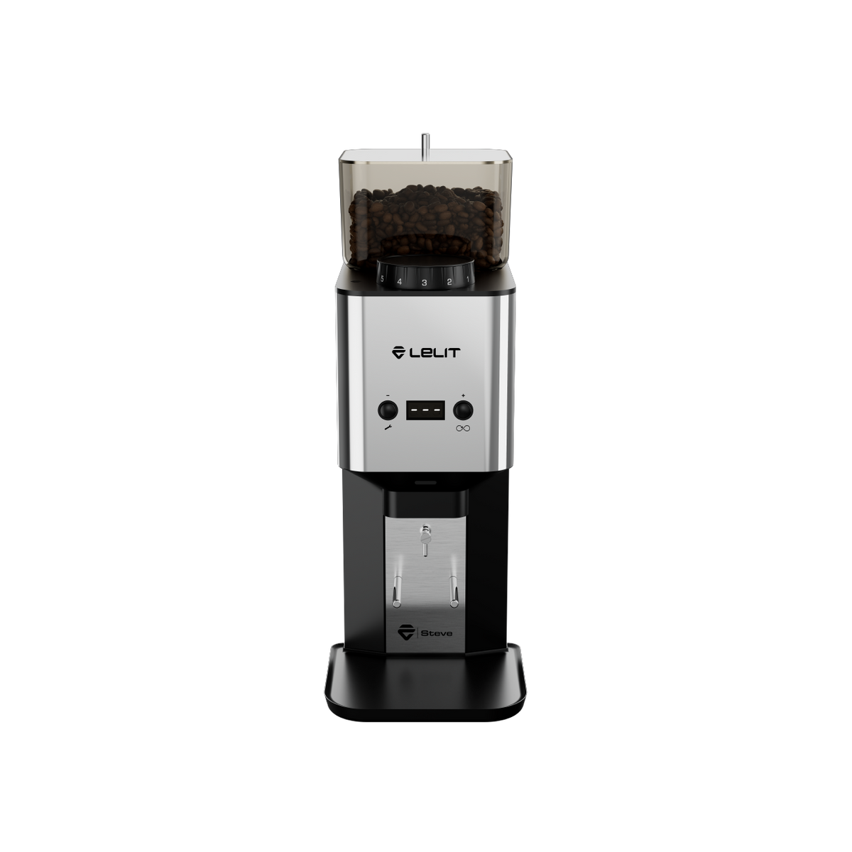 Lelit Steve Coffee Grinder - Polished Stainless Steel | Jetblack source 20054_polished photo 0