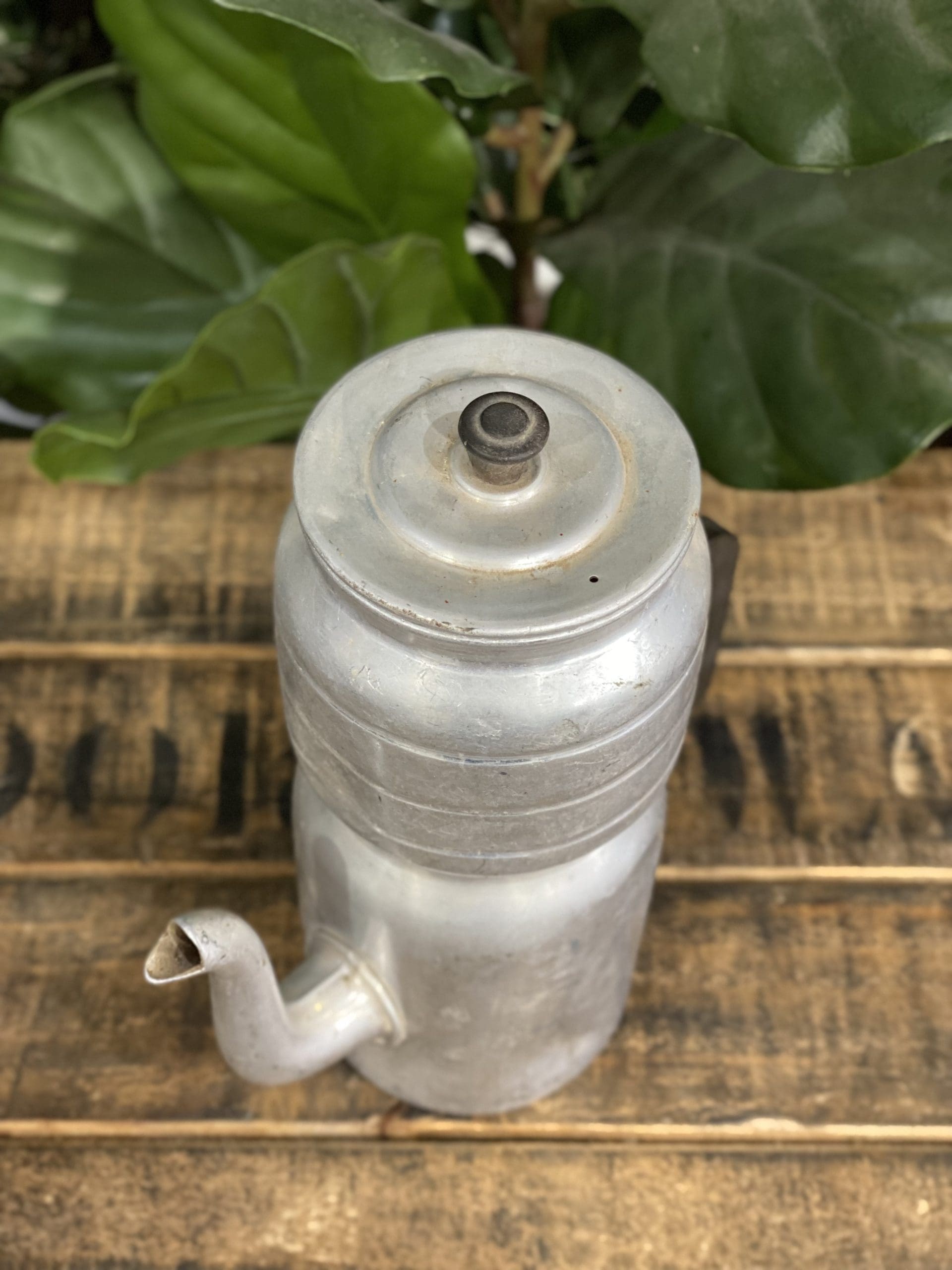 #252 1940’s Aluminium Coffee Pot for Stove or Fire