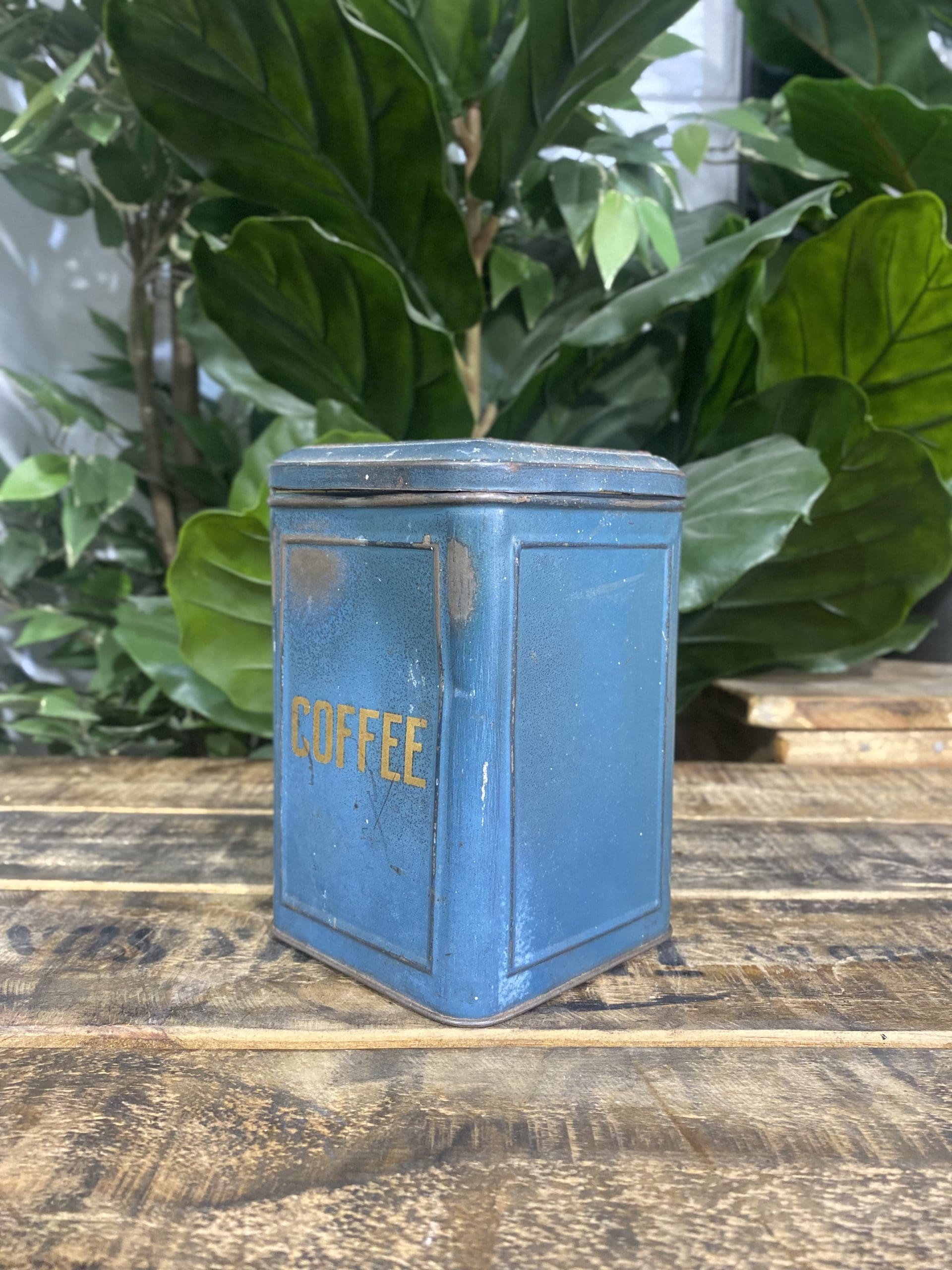 #256 1950’s Blue Antique Coffee Tin