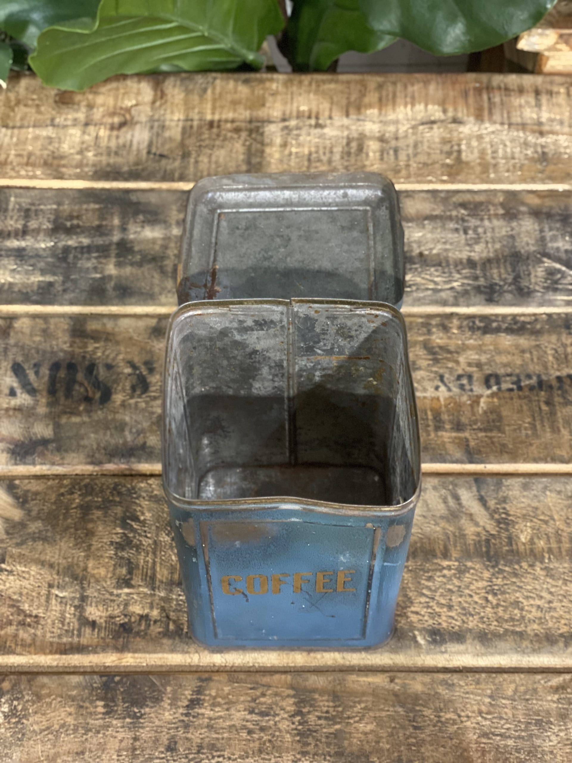 #256 1950’s Blue Antique Coffee Tin