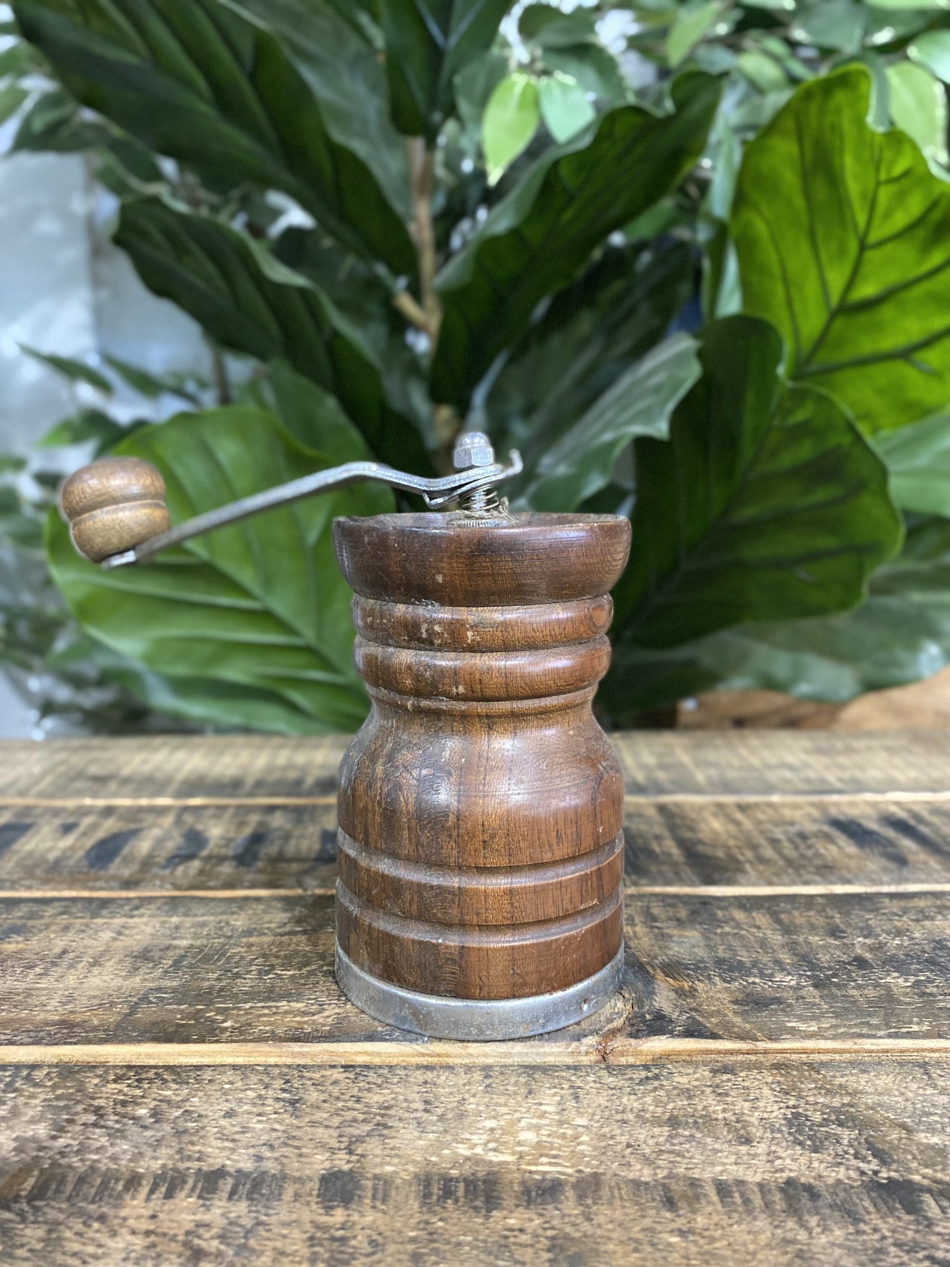 #38 1940’s Old Spice Wooden Hand Coffee Grinder