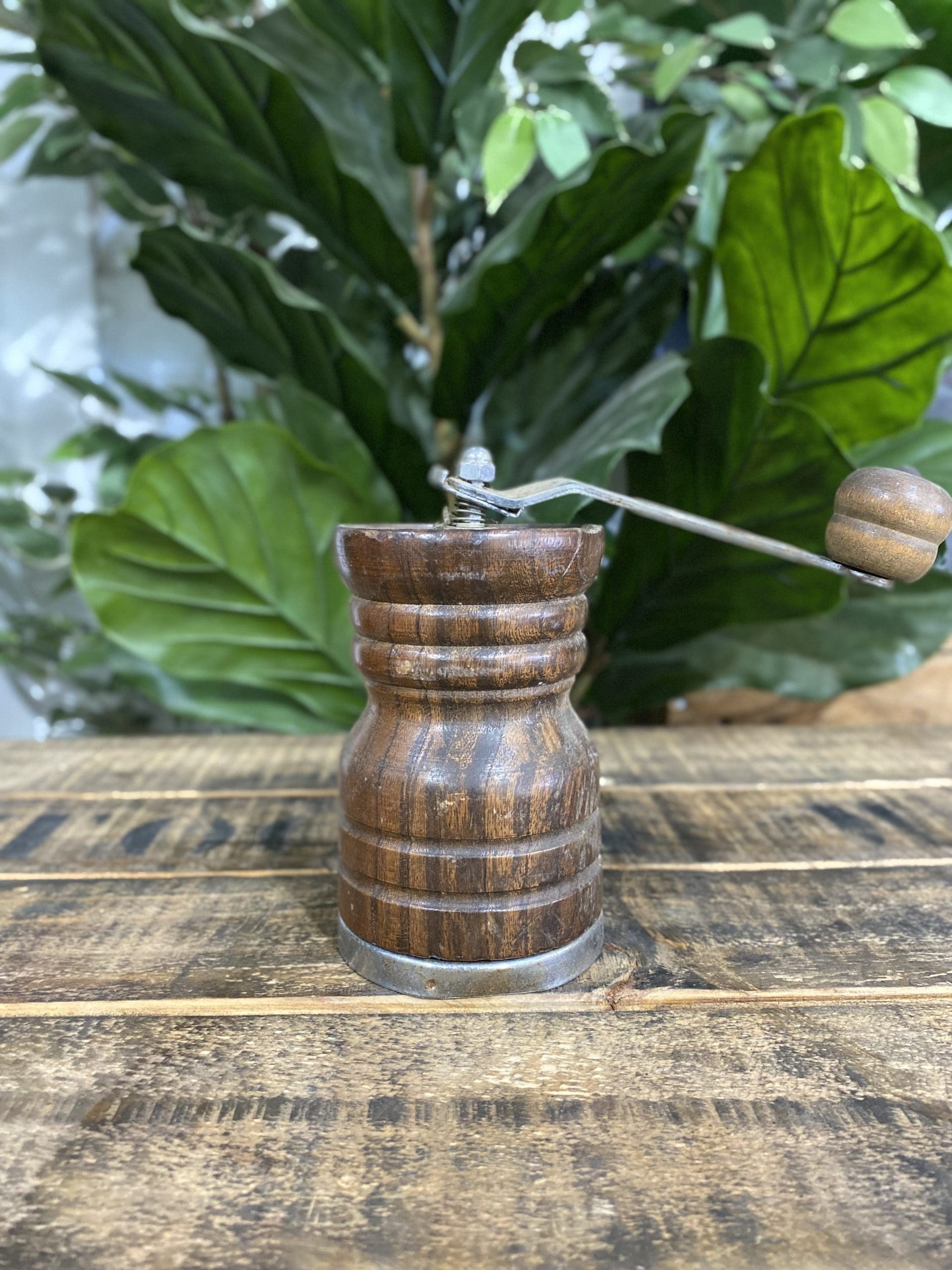 #38 1940’s Old Spice Wooden Hand Coffee Grinder