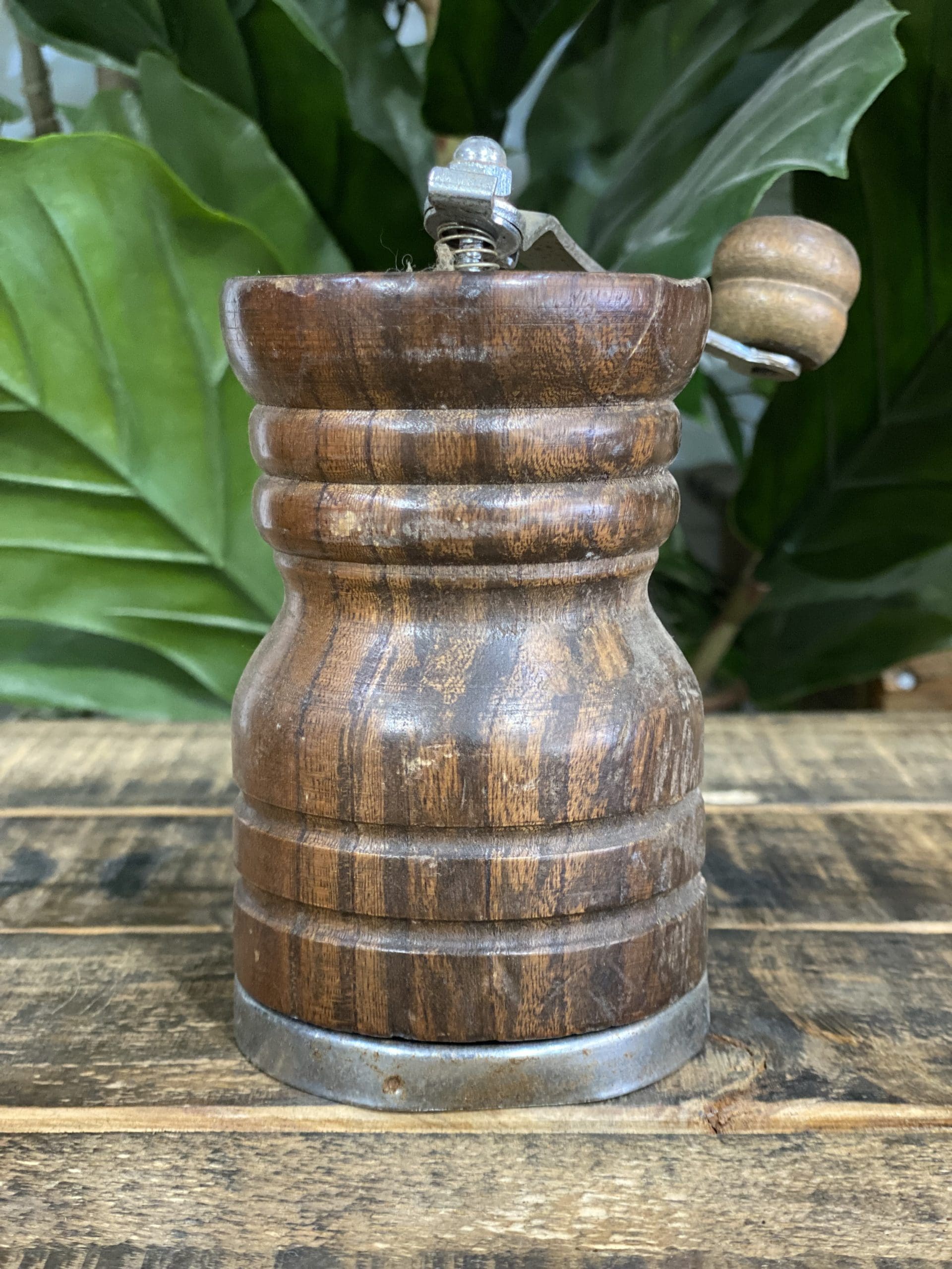 #38 1940’s Old Spice Wooden Hand Coffee Grinder