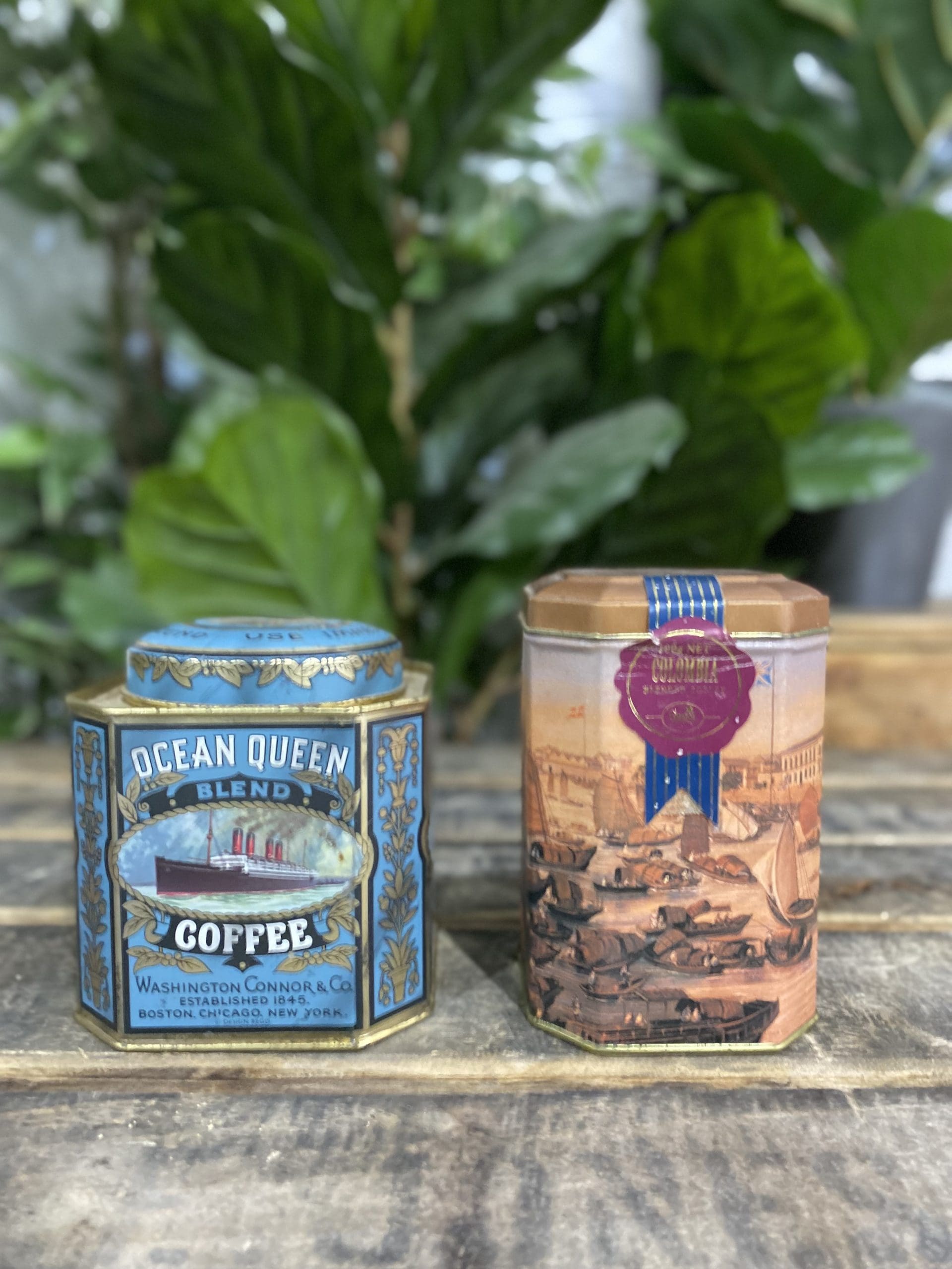 #400 1980’s Ocean Coffee Tins x 2