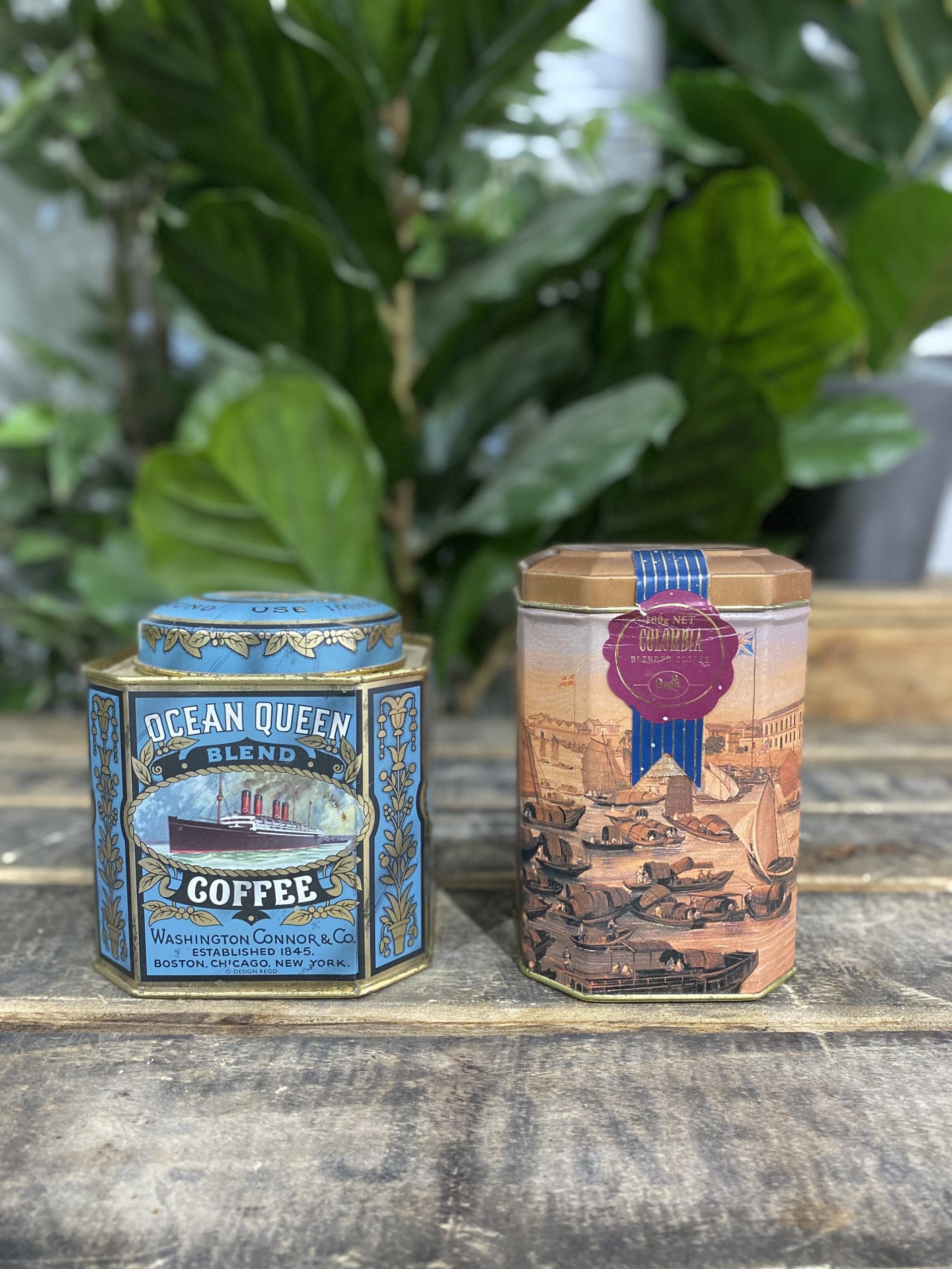 #400 1980’s Ocean Coffee Tins x 2