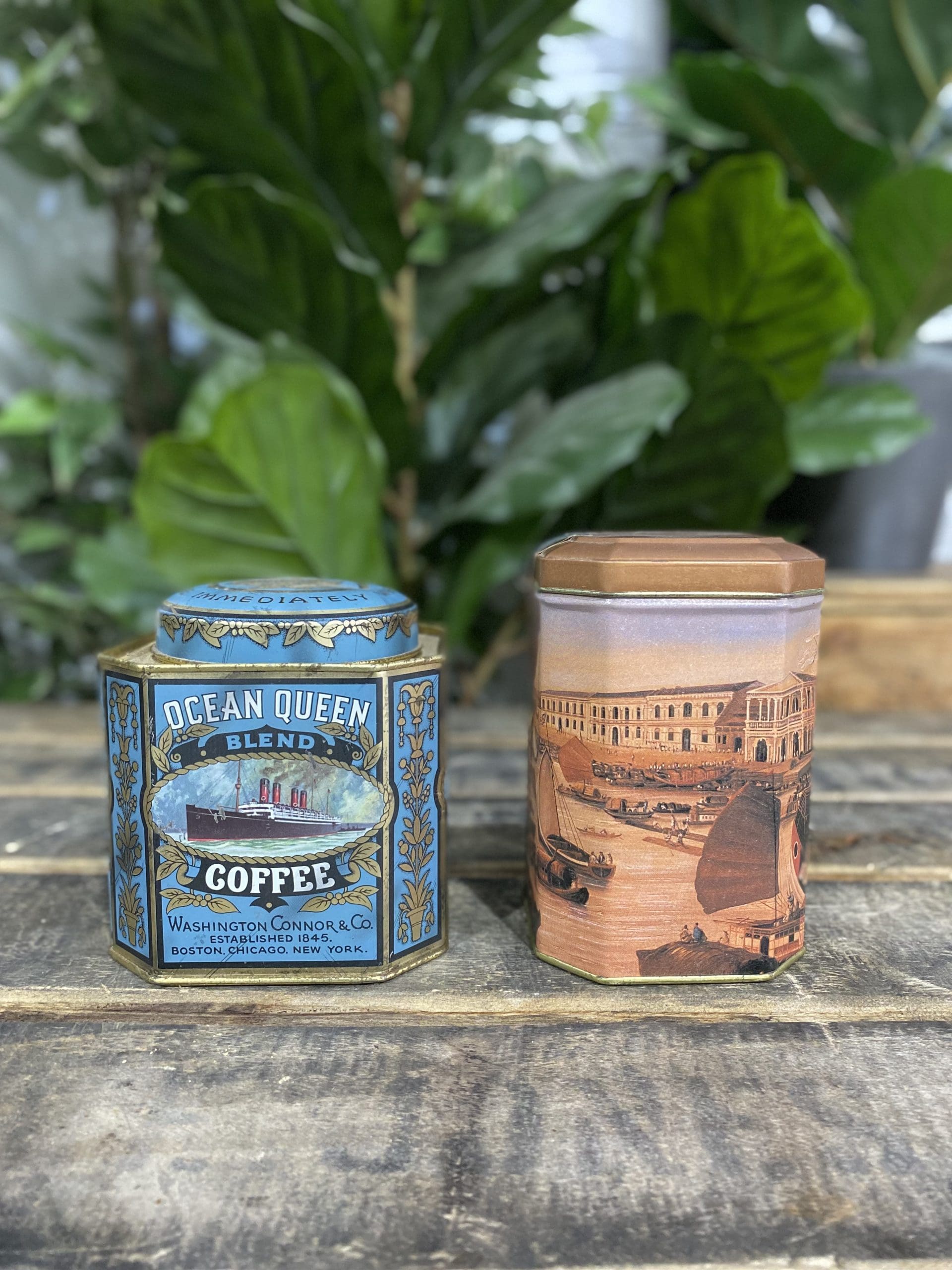 #400 1980’s Ocean Coffee Tins x 2