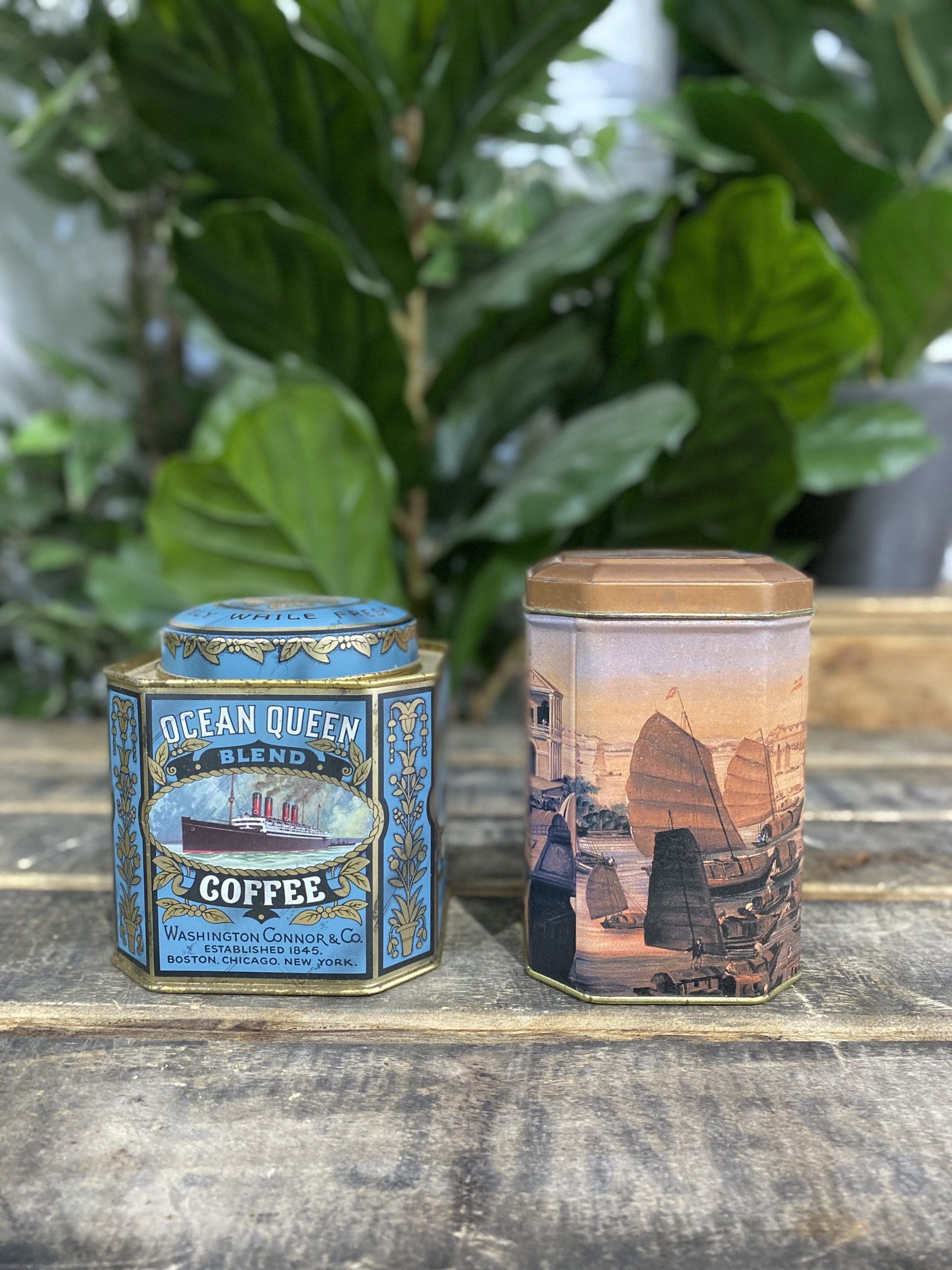 #400 1980’s Ocean Coffee Tins x 2