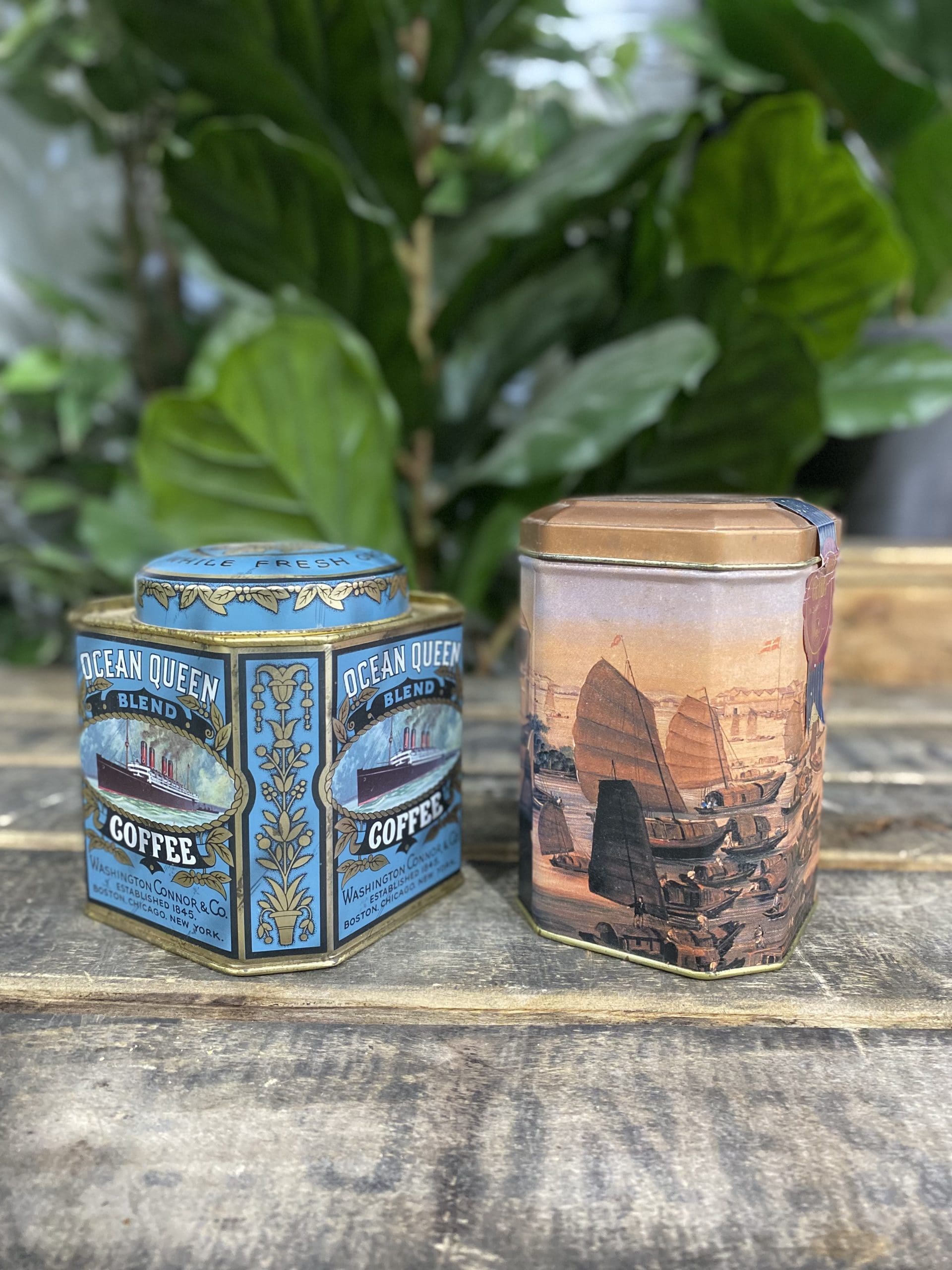 #400 1980’s Ocean Coffee Tins x 2